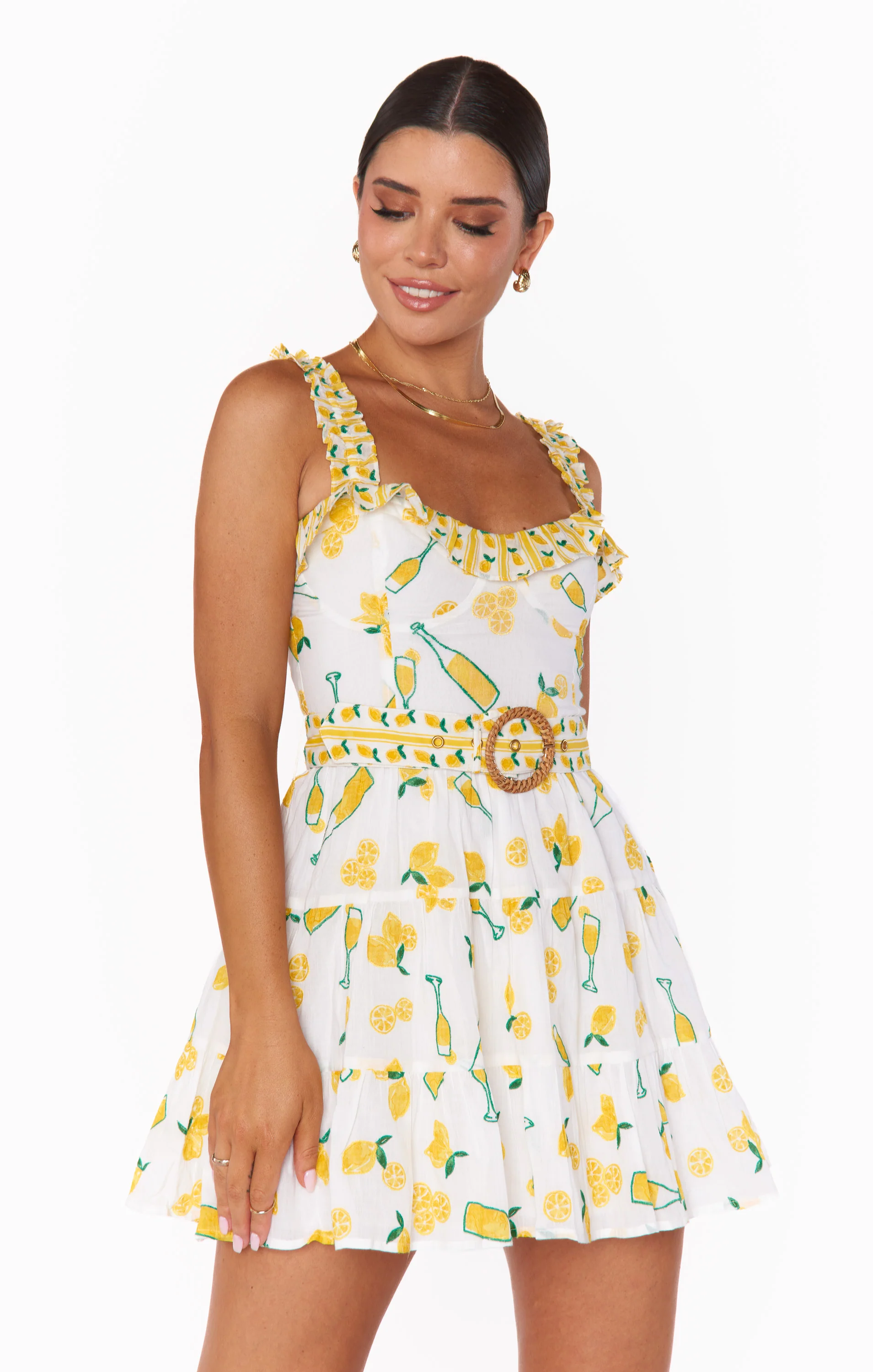 Jolene Mini Dress ~ Limoncello Embroidery - Image 2