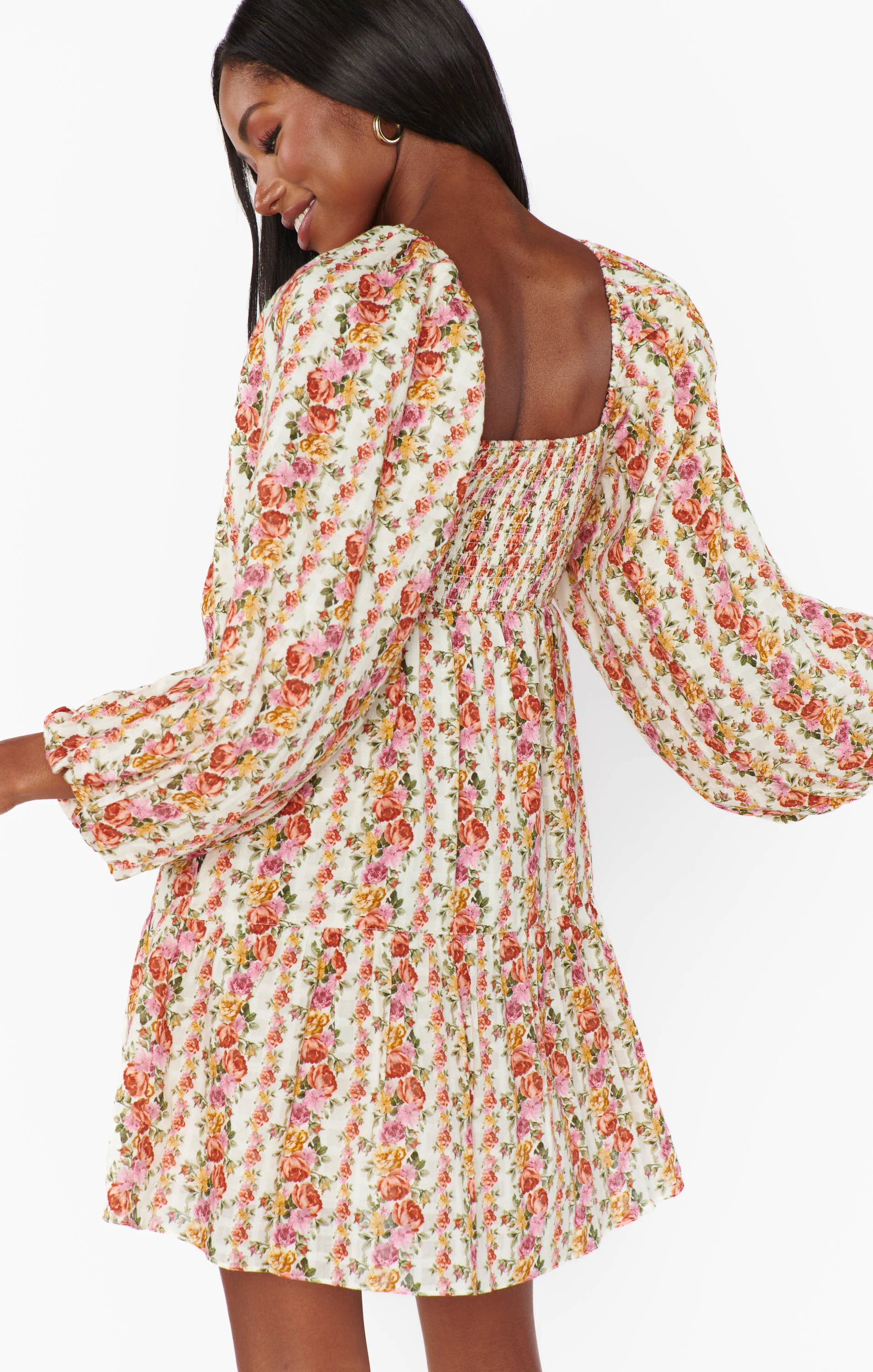 Josephine Dress ~ Hillside Stripe Floral - Image 4
