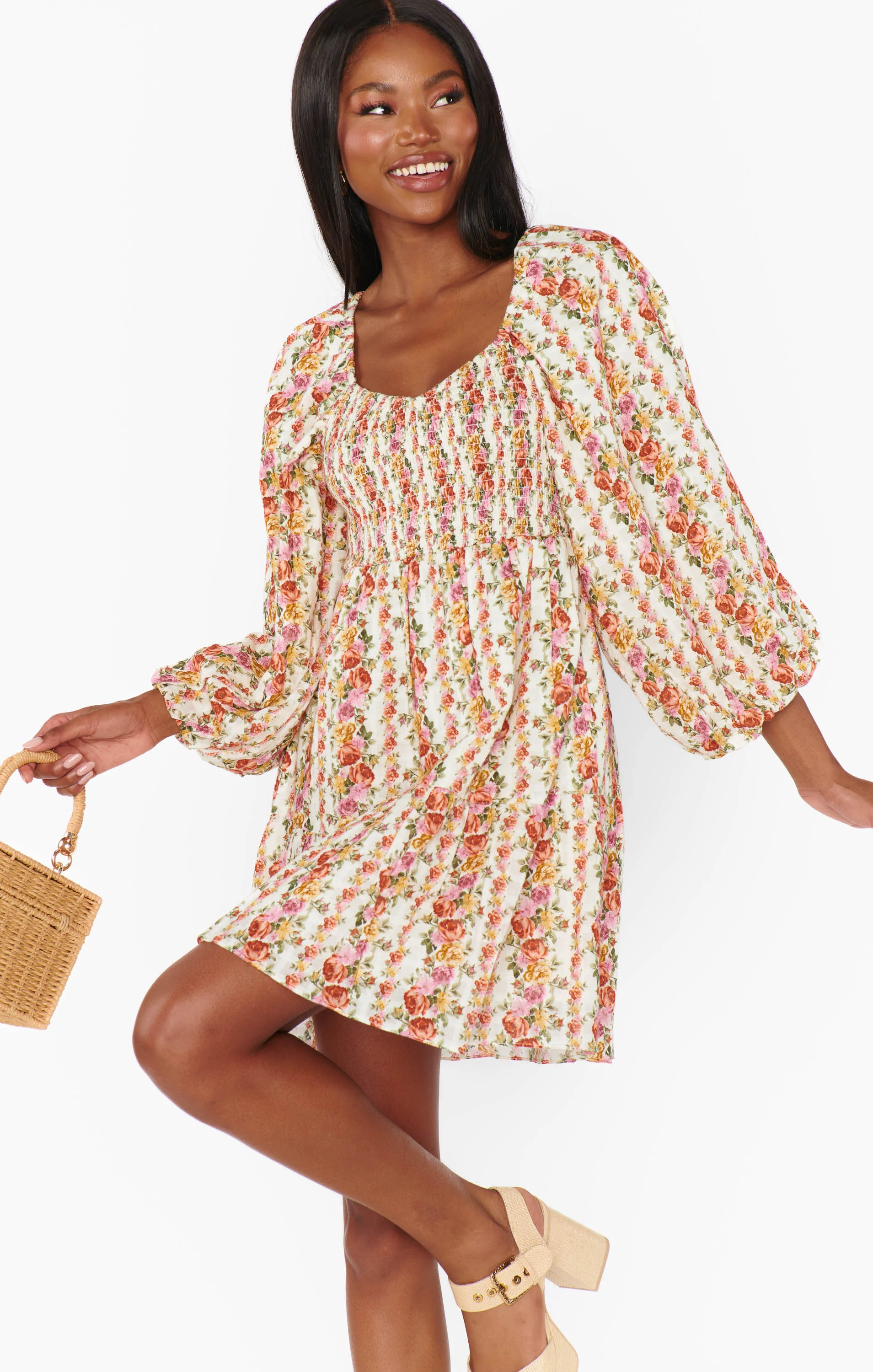Josephine Dress ~ Hillside Stripe Floral - Image 7