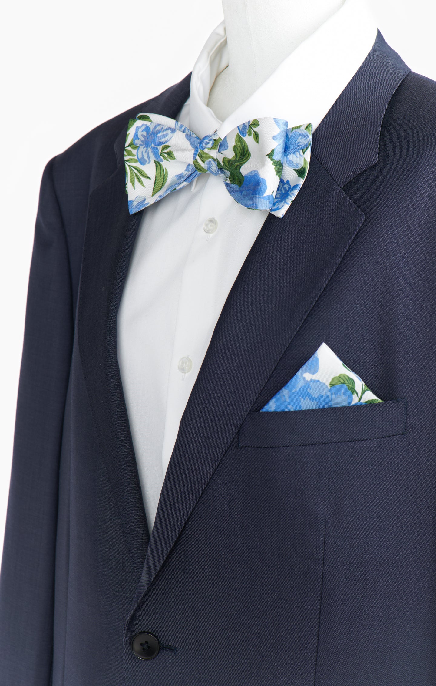 Josh Bow Tie ~ Cottage Floral Blue - Image 4