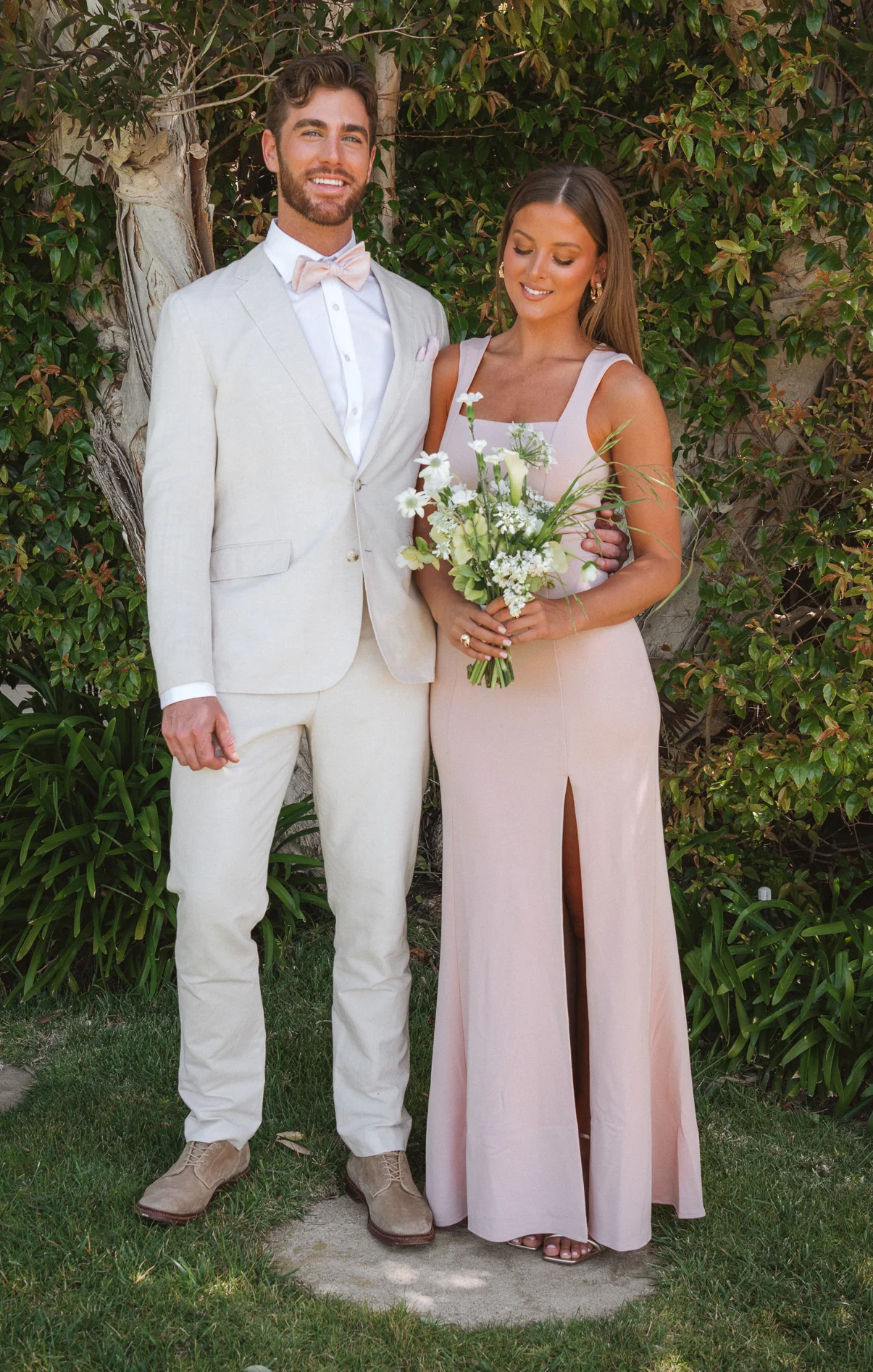 Josh Bow Tie ~ Dusty Blush Linen - Image 3