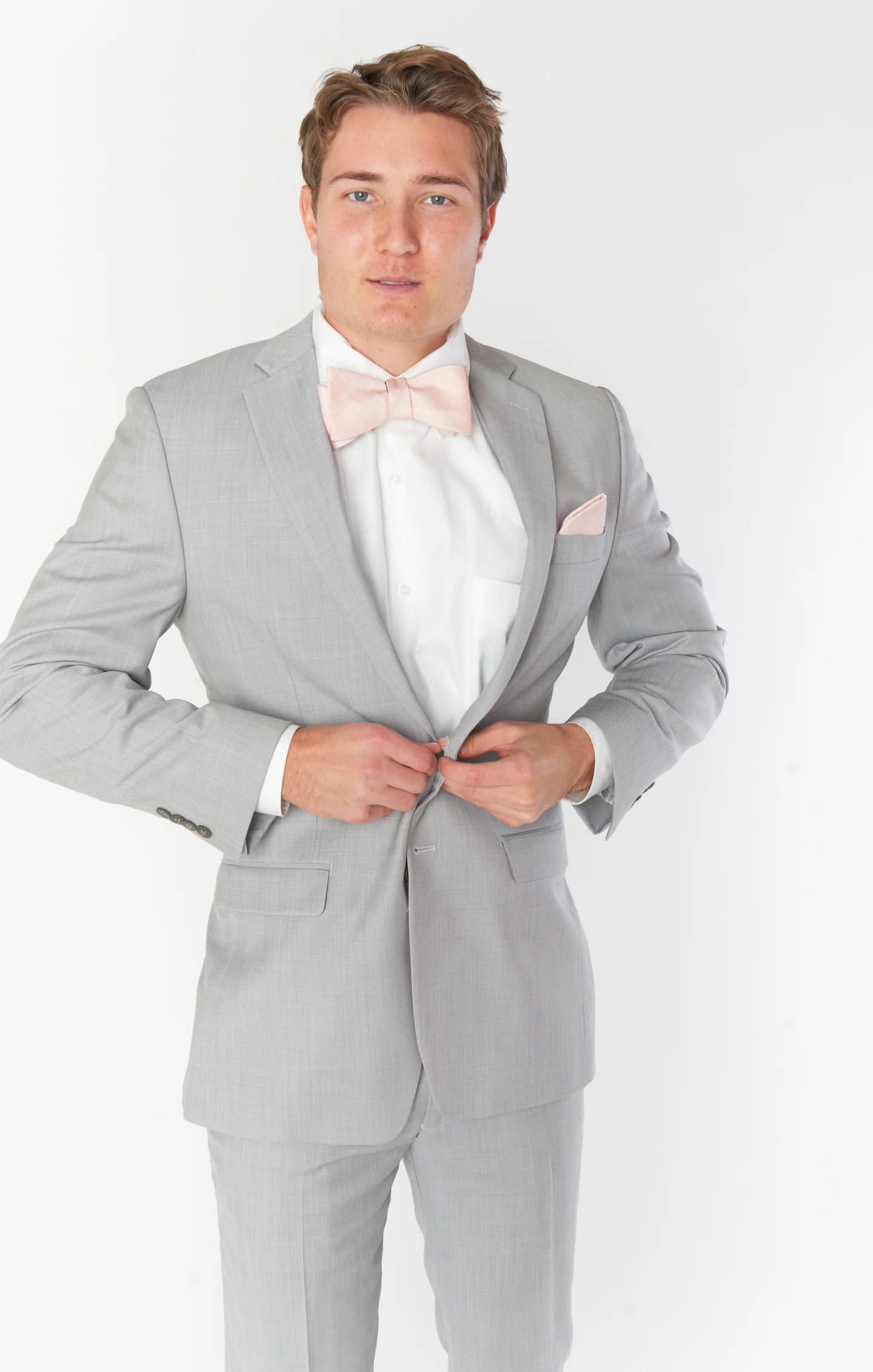 Josh Bow Tie ~ Dusty Blush Linen - Image 7