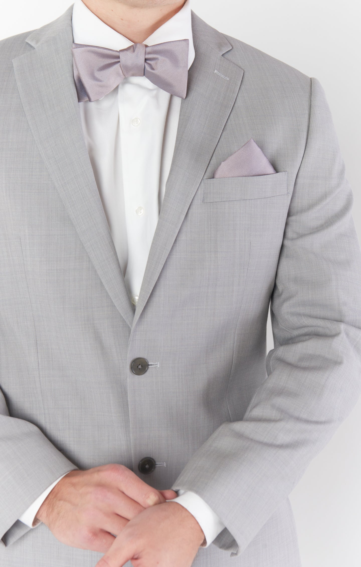 Josh Bow Tie ~ Dusty Purple Solid - Image 3