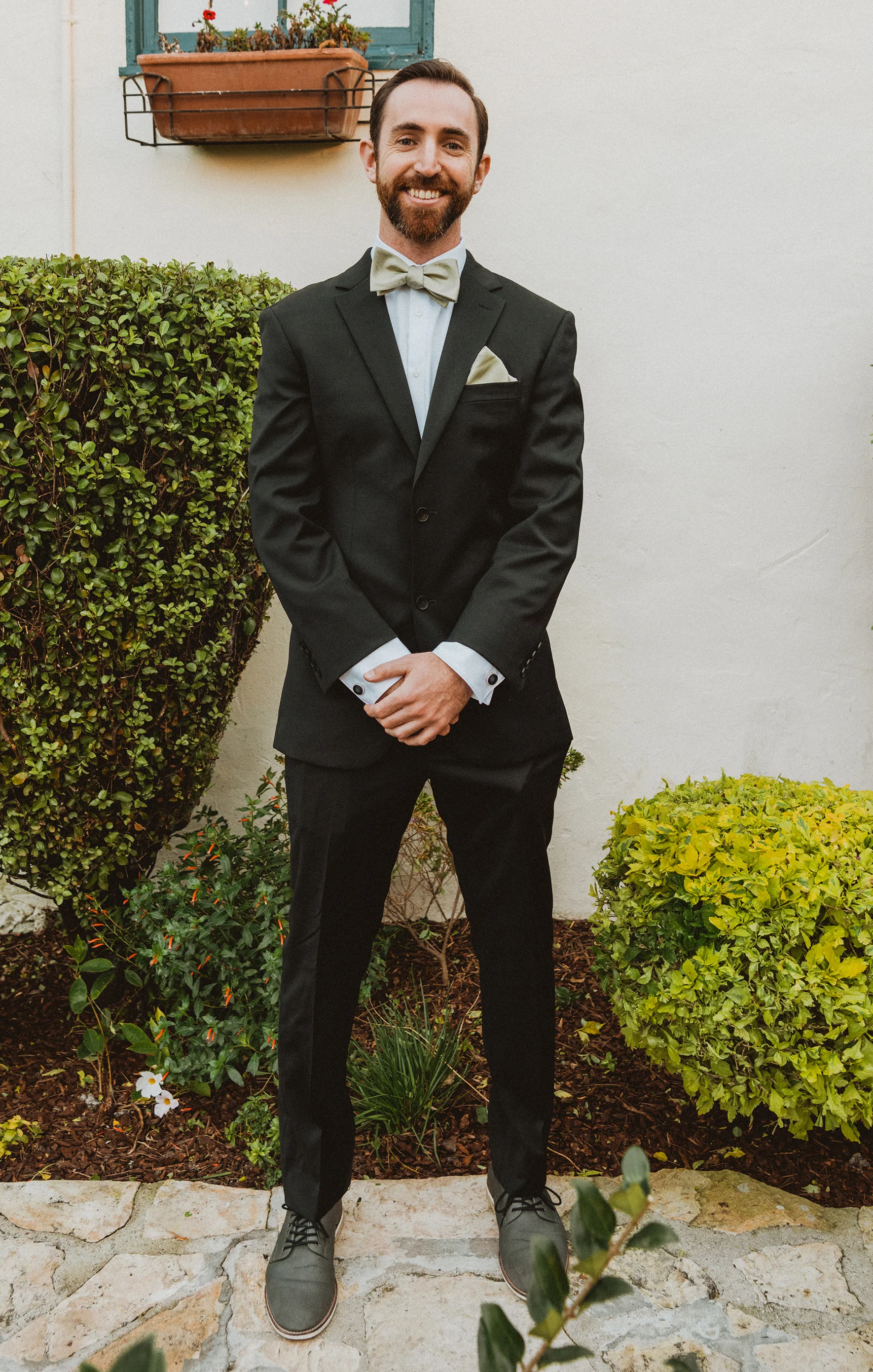 Josh Bow Tie ~ Moss Green Solid - Image 2