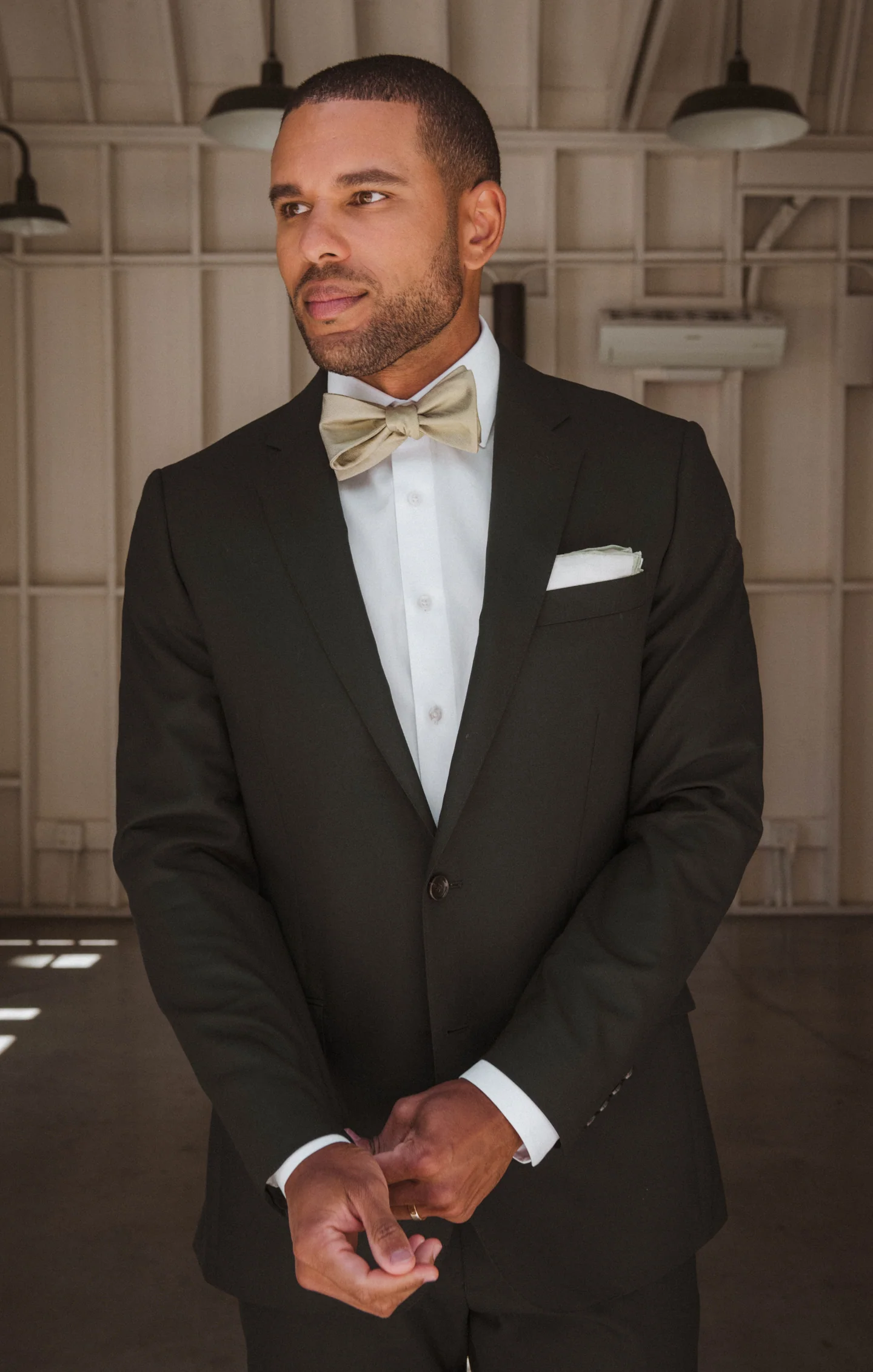 Josh Bow Tie ~ Moss Green Solid - Image 5