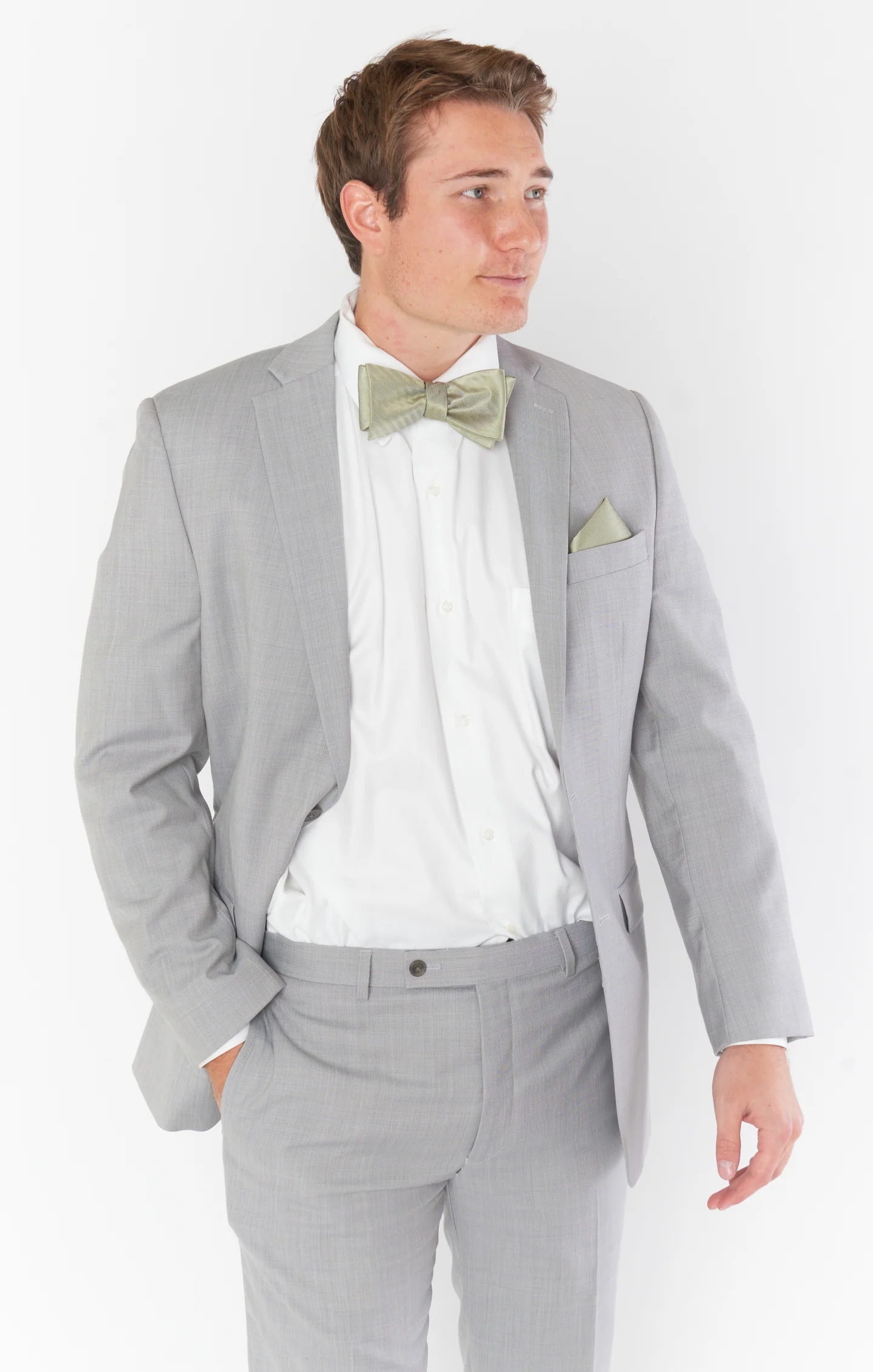Josh Bow Tie ~ Moss Green Solid - Image 9