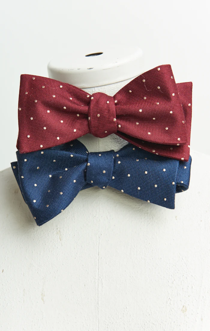 Josh Bow Tie ~ Rich Navy Dot - Image 5