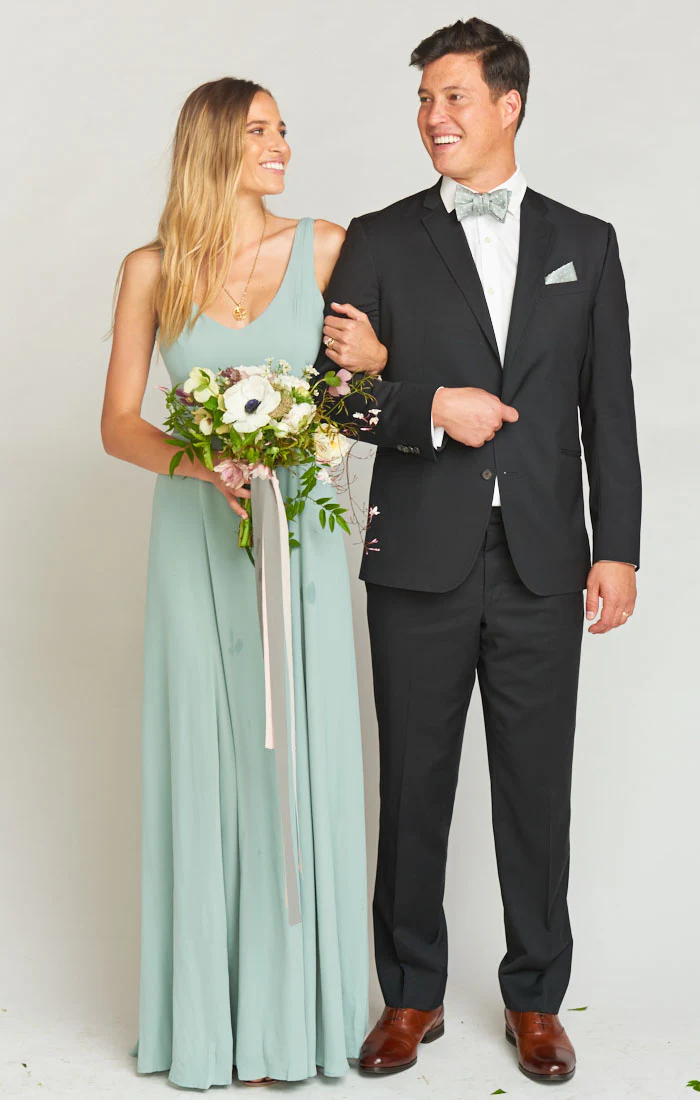 Josh Bow Tie ~ Silver Sage Dot - Image 3