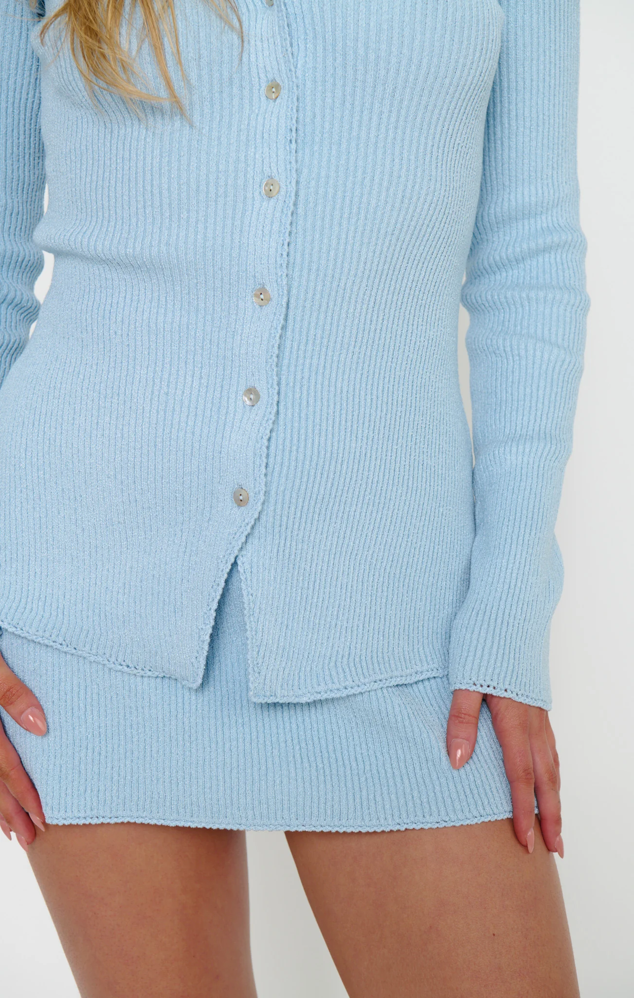 Josie Top ~ Baby Blue Rib Knit - Image 4
