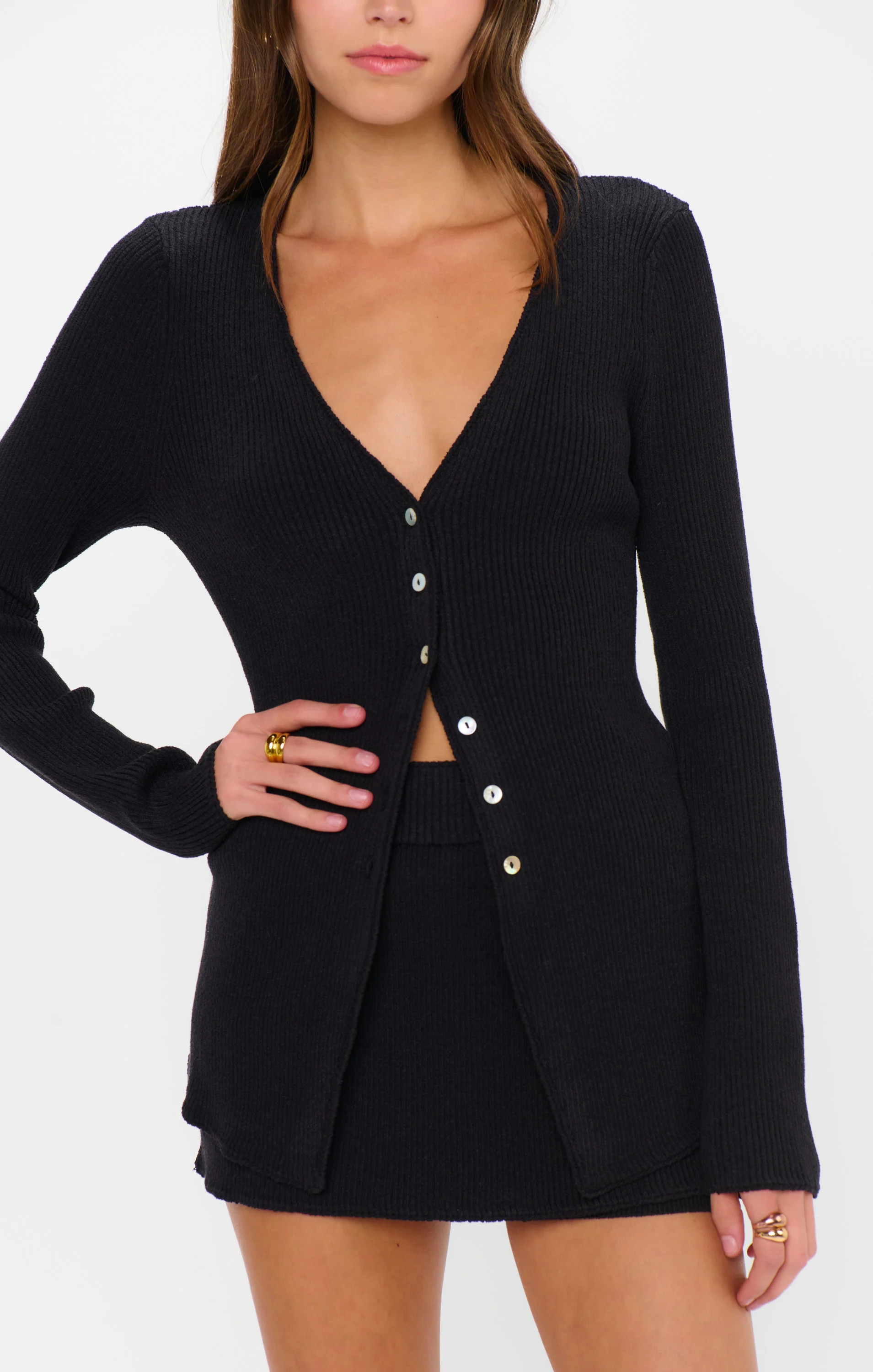 Josie Top ~ Black Rib Knit - Image 4