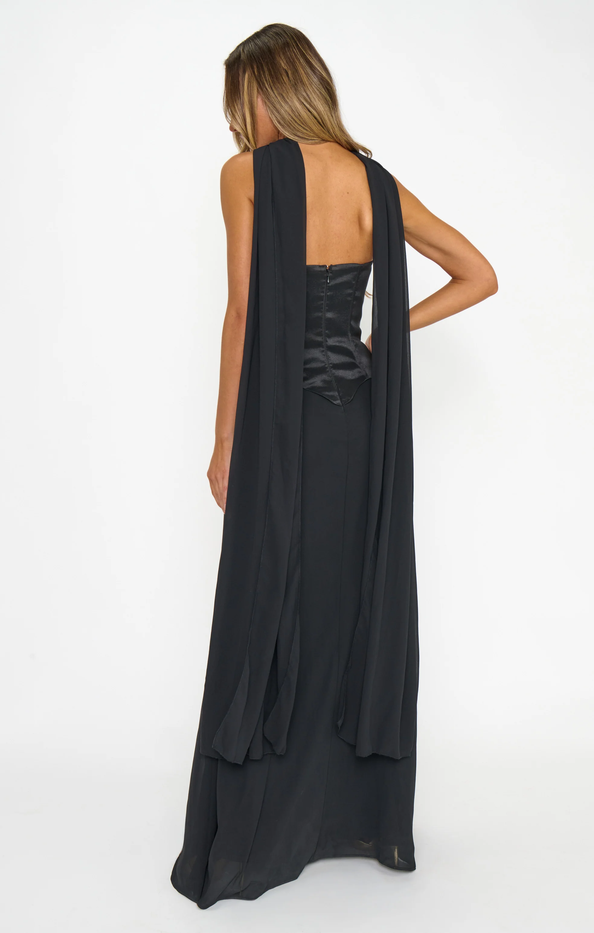 Jules Maxi Dress ~ Black Chiffon - Image 4