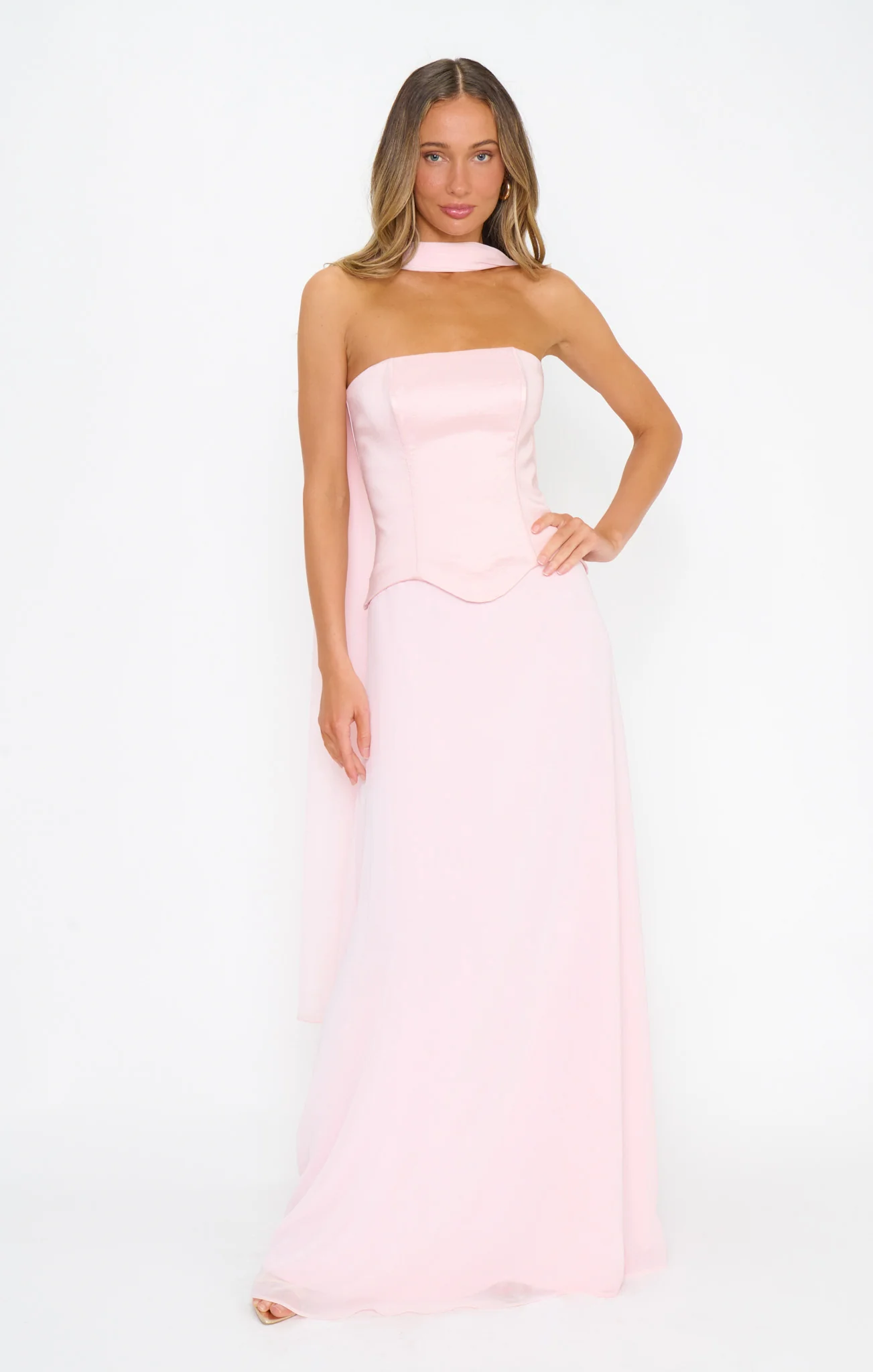 Jules Maxi Dress ~ Powder Pink - Image 3