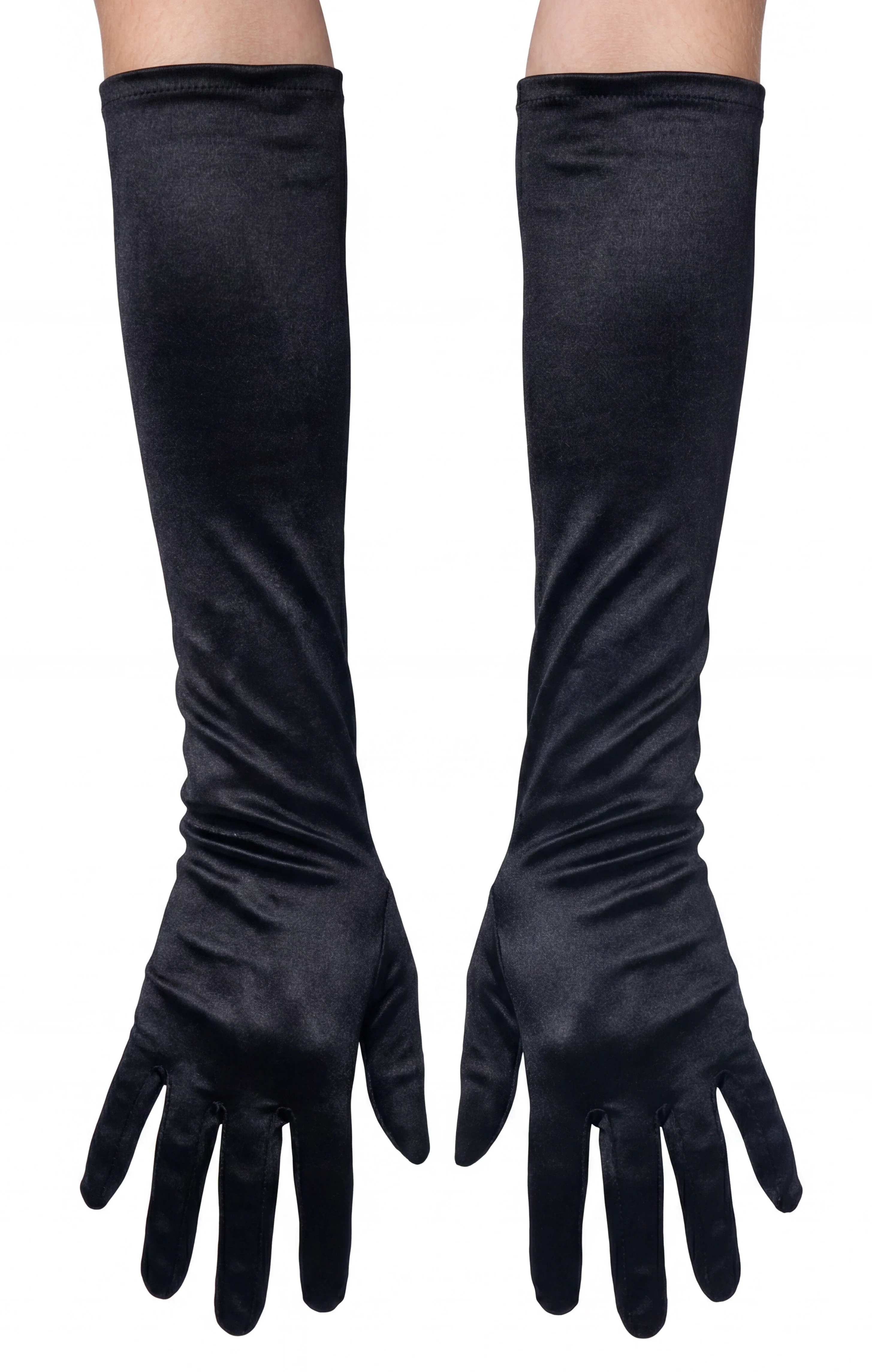 Jules Satin Gloves ~ Black - Image 2