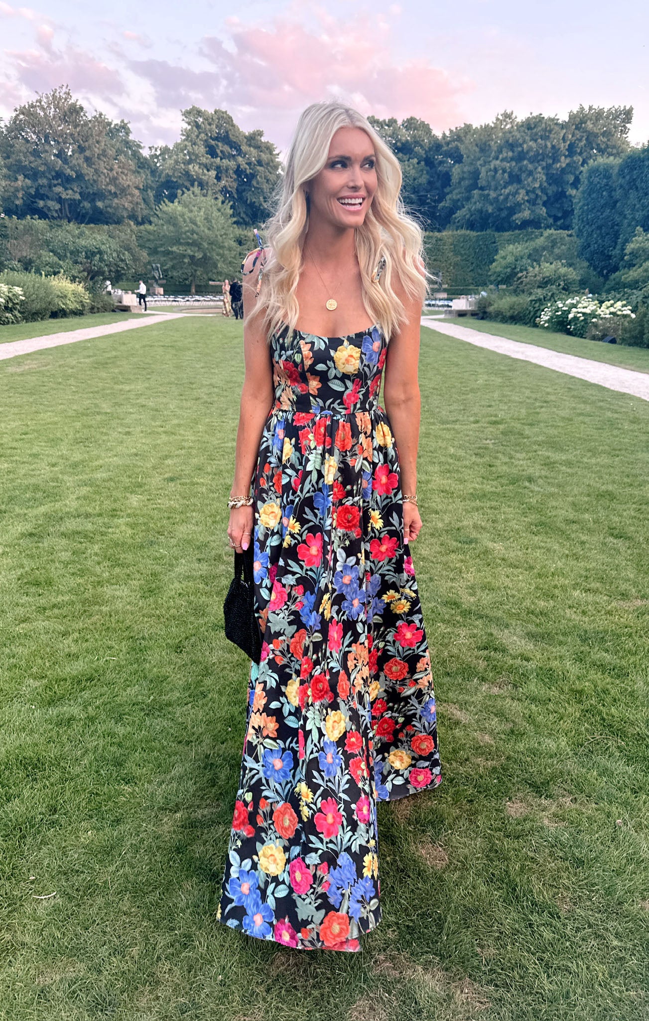 Juliet Maxi Dress ~ Charm Peony Black Taffeta - Image 4