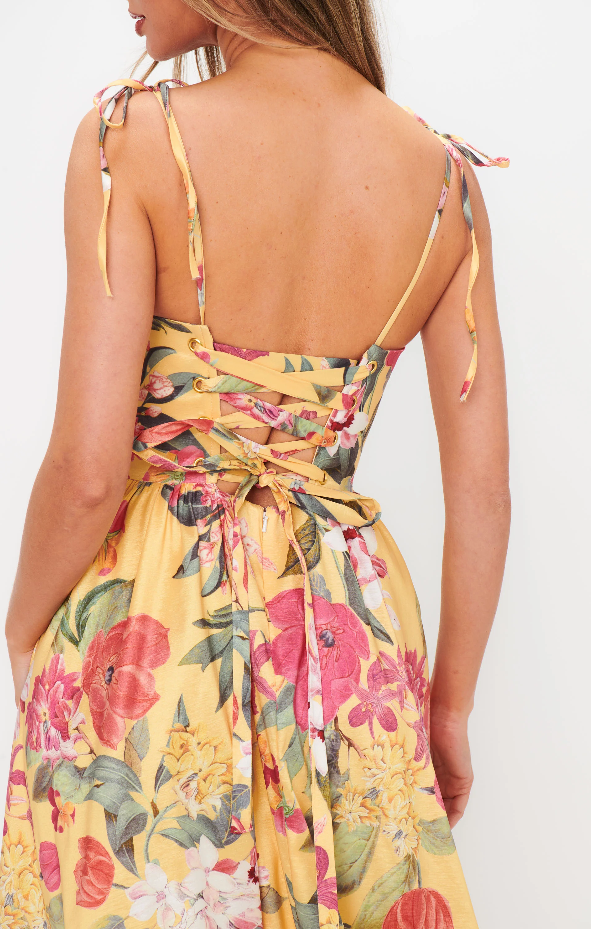 Juliet Maxi Dress ~ Mimosa Floral Taffeta - Image 3