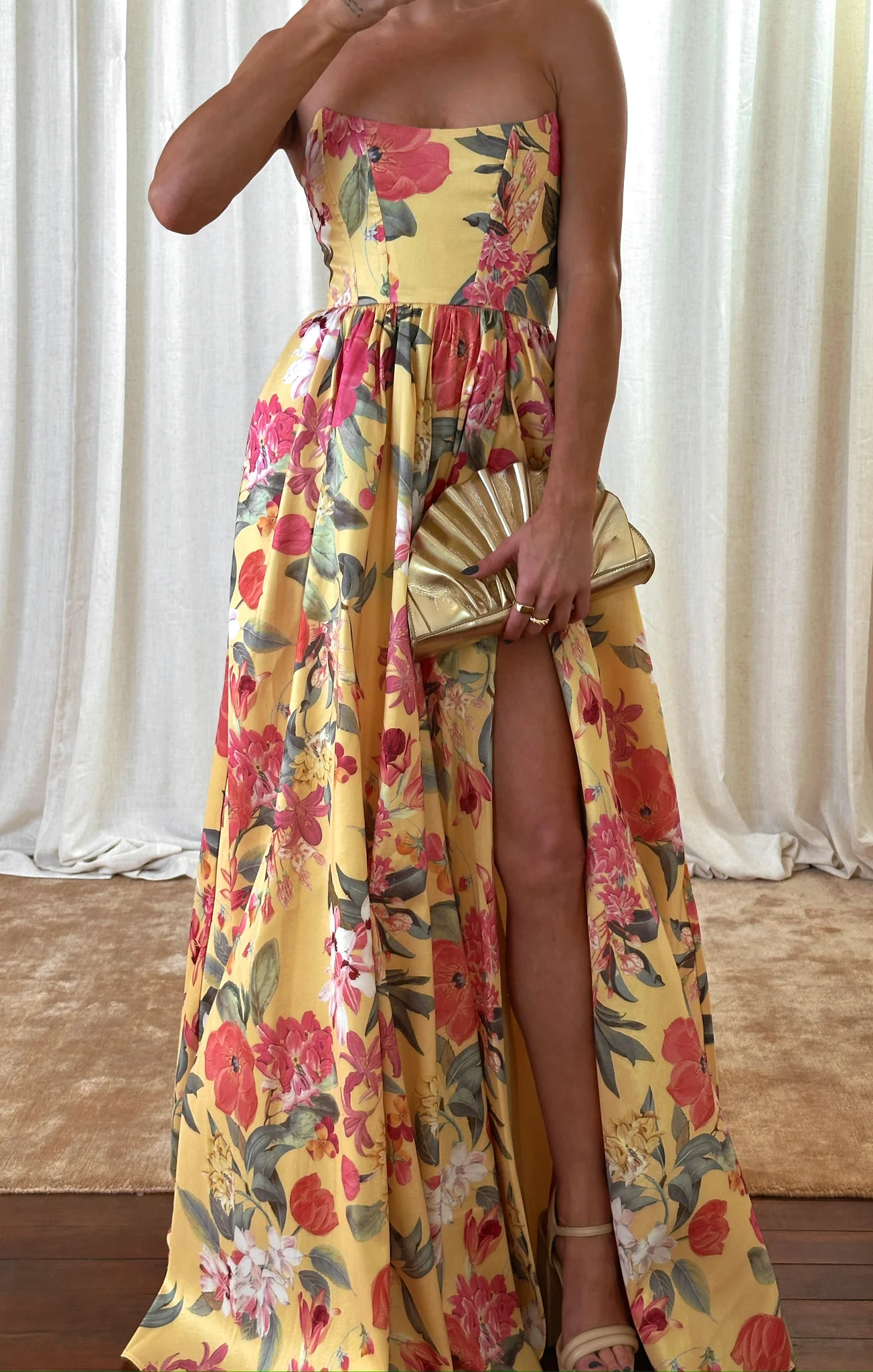 Juliet Maxi Dress ~ Mimosa Floral Taffeta - Image 4