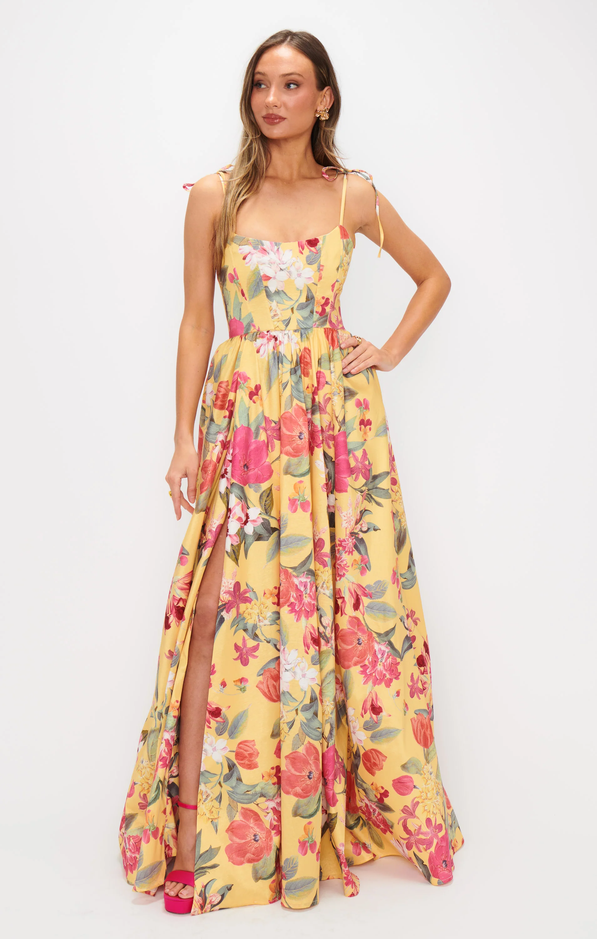 Juliet Maxi Dress ~ Mimosa Floral Taffeta - Image 6