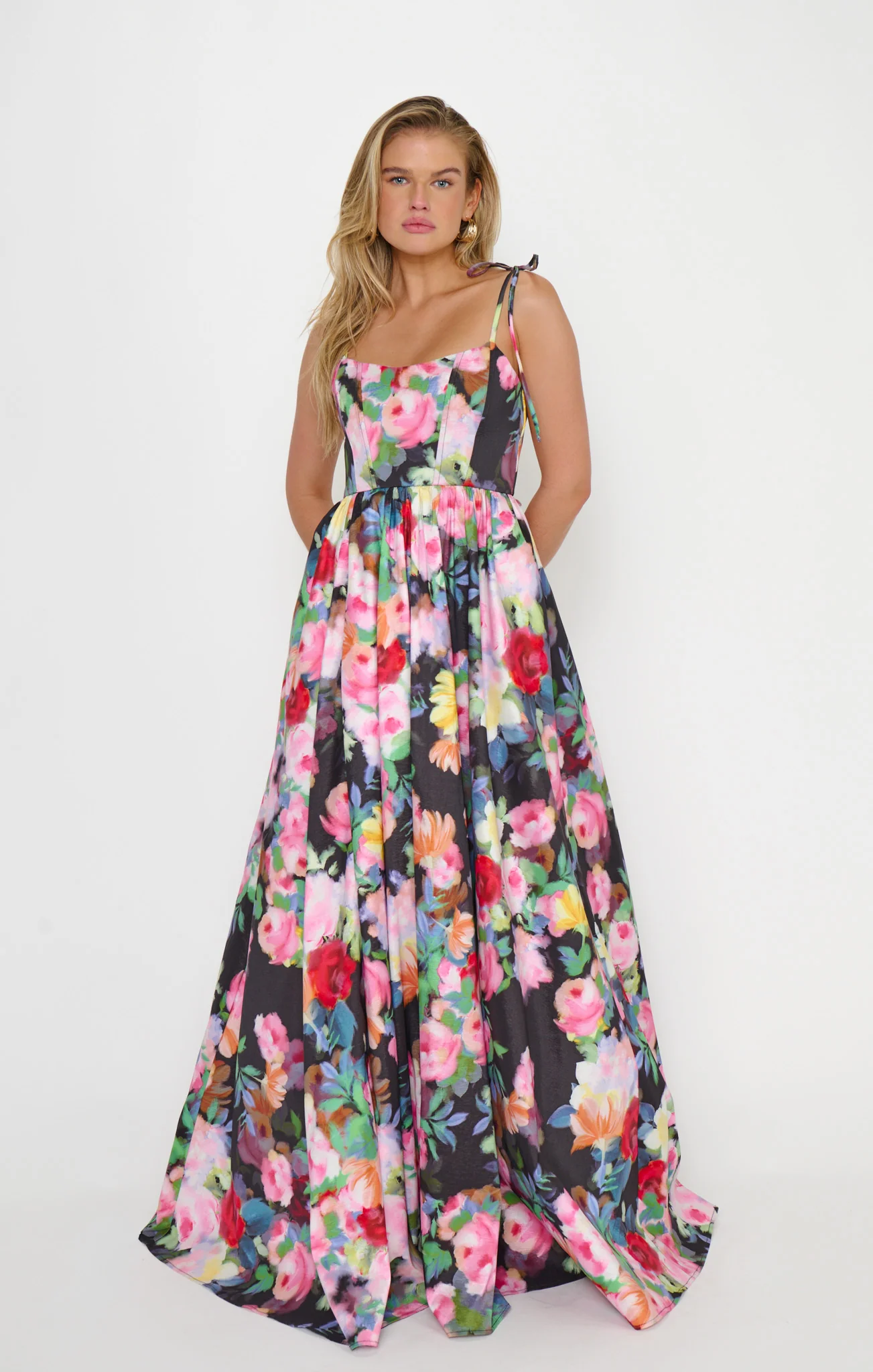 Juliet Maxi Dress ~ Moonlit Garden Gala Taffeta - Image 2