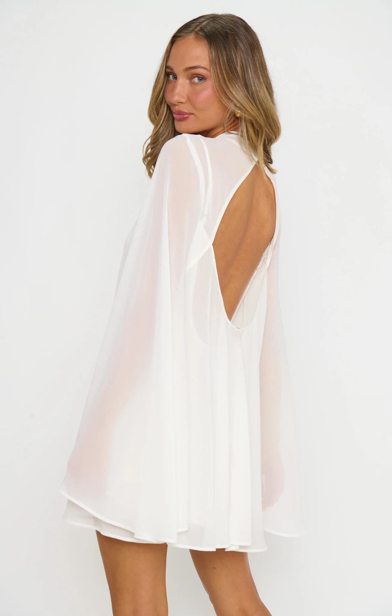 Katelyn Mini Dress ~ Wedding Cake Chiffon - Image 7
