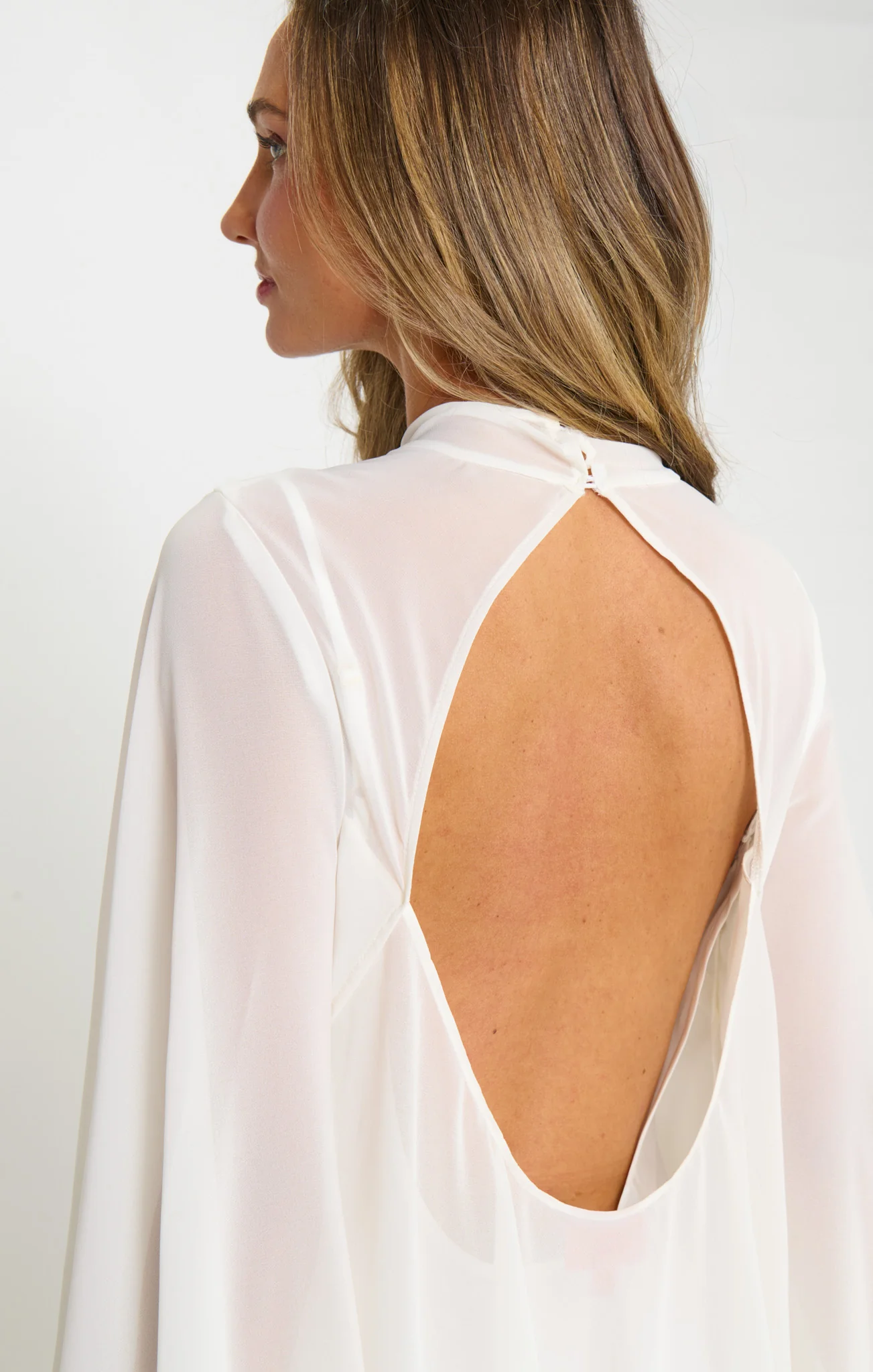 Katelyn Mini Dress ~ Wedding Cake Chiffon - Image 8