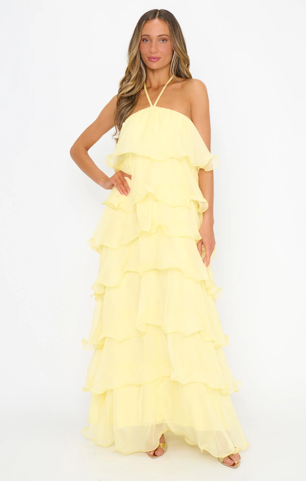 Kelsey Maxi ~ Pale Yellow Chiffon - Image 3