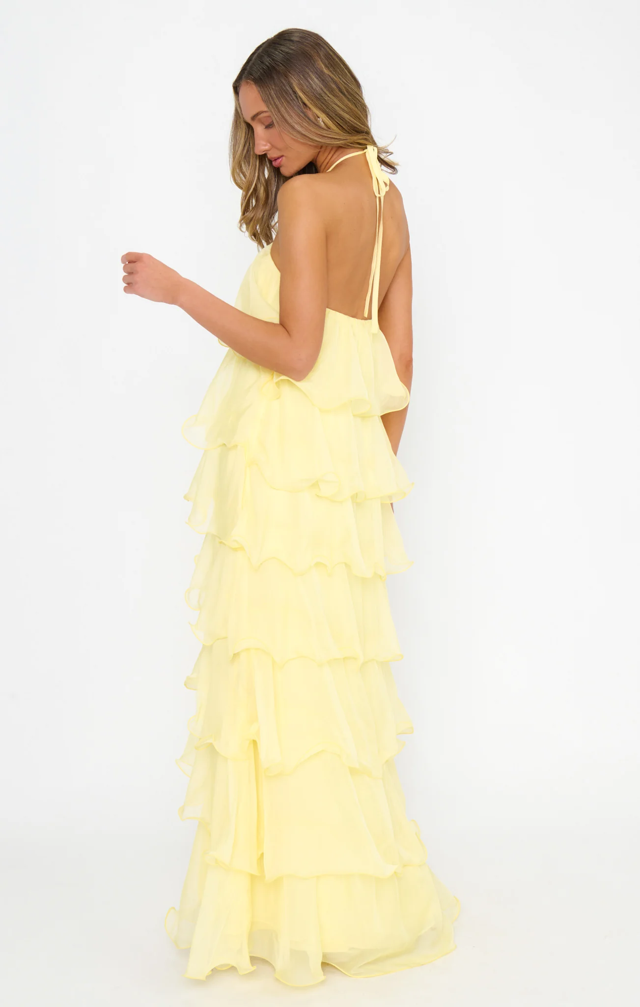 Kelsey Maxi ~ Pale Yellow Chiffon - Image 5