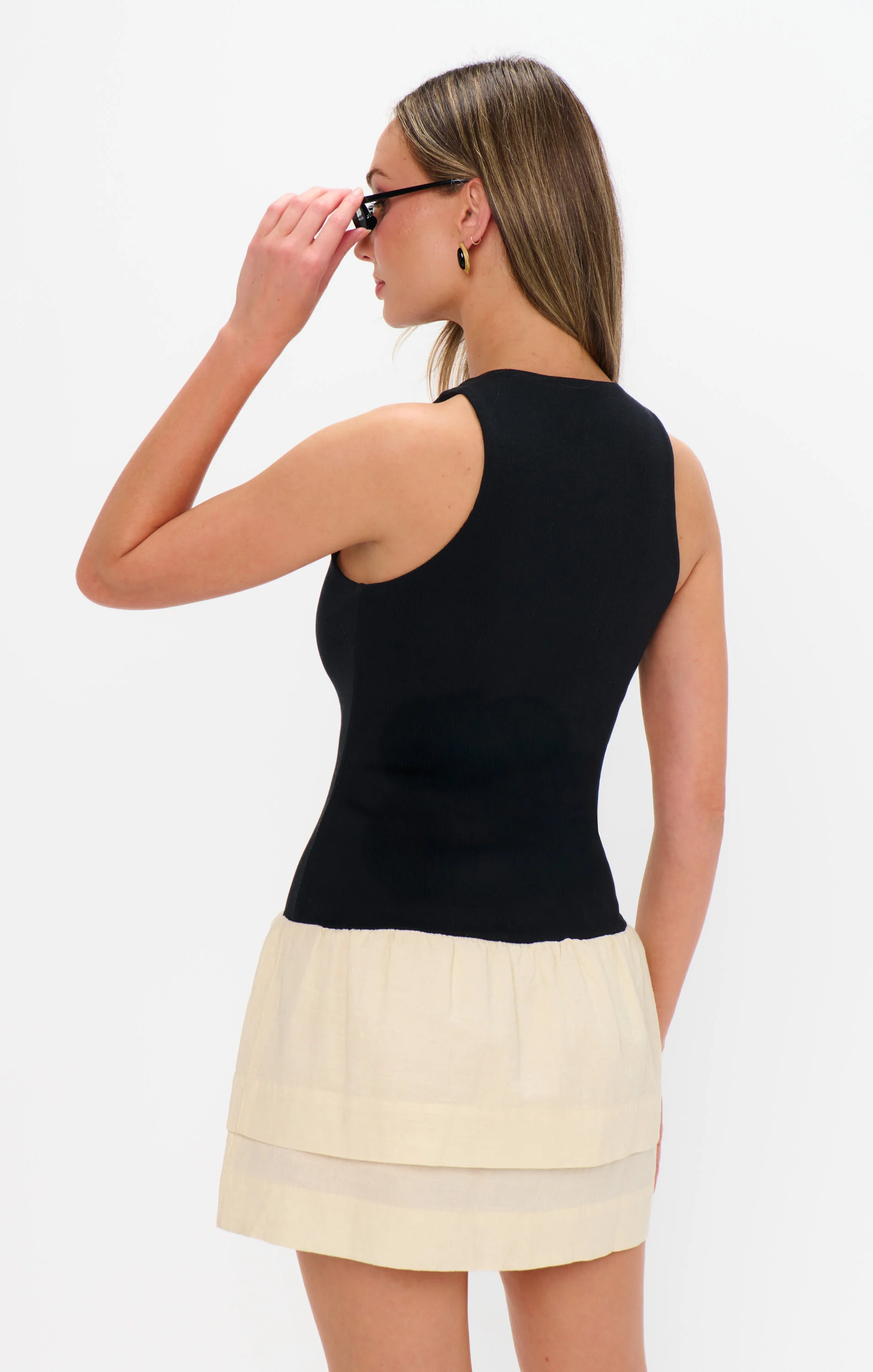 Kenna Mini Dress ~ Black and Cream - Image 5