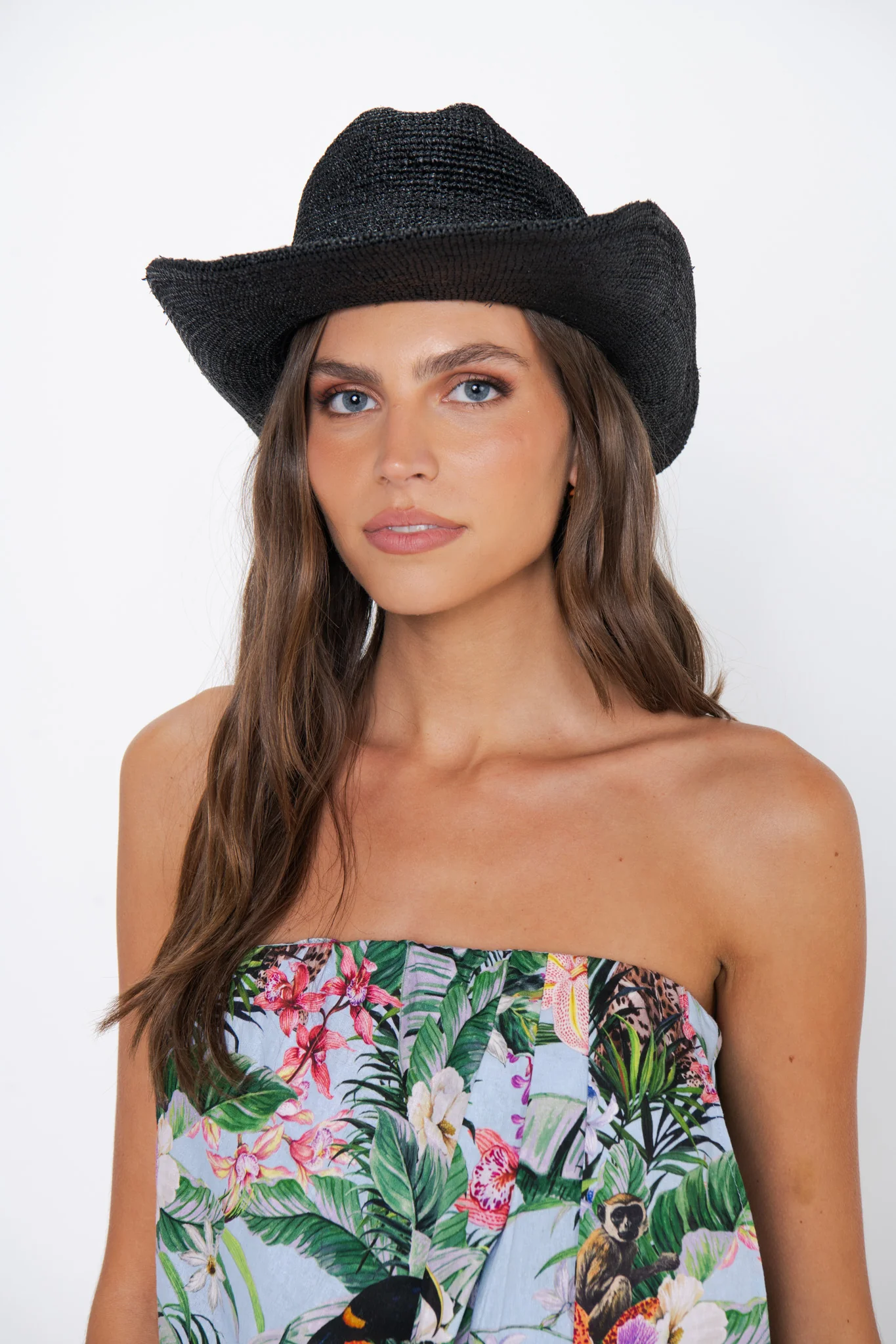 Lack of Color Raffia Cowboy Hat ~ Noir - Image 2