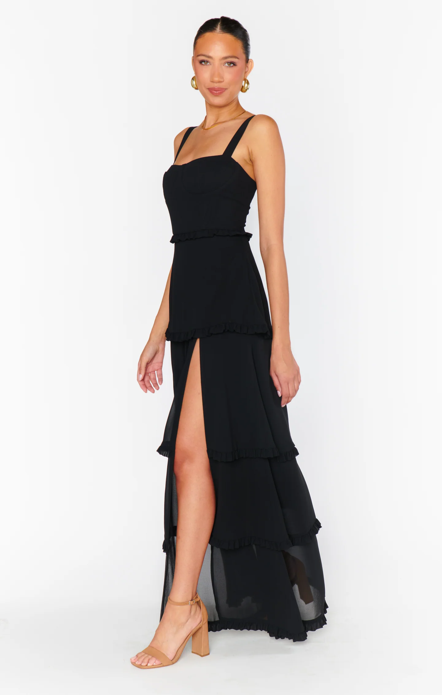 Lady Corset Dress ~ Black Chiffon - Image 5
