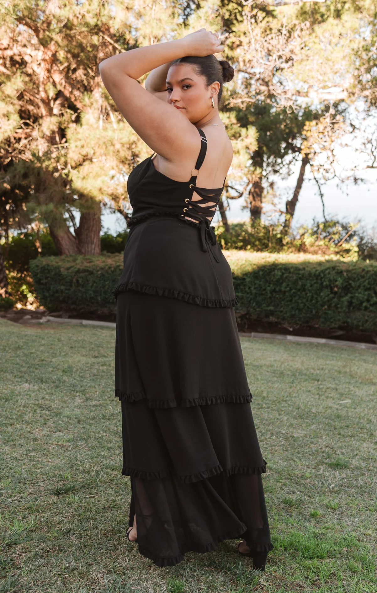 Lady Corset Dress ~ Black Chiffon - Image 7