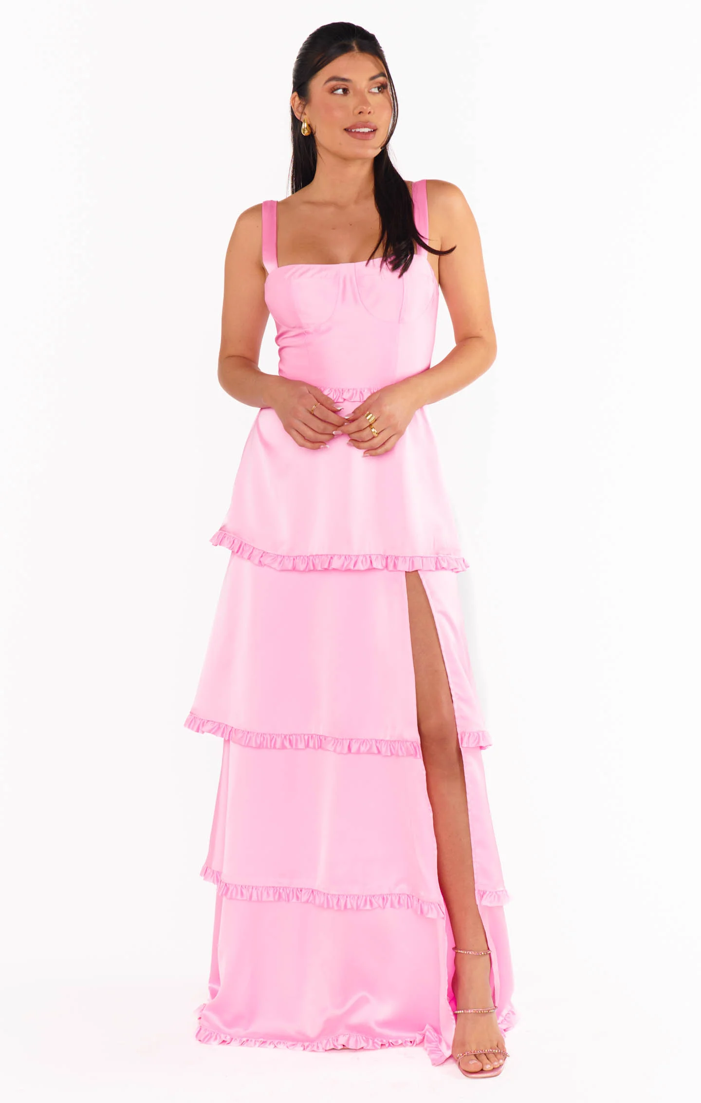 Lady Corset Dress ~ Pink Luxe Satin - Image 3