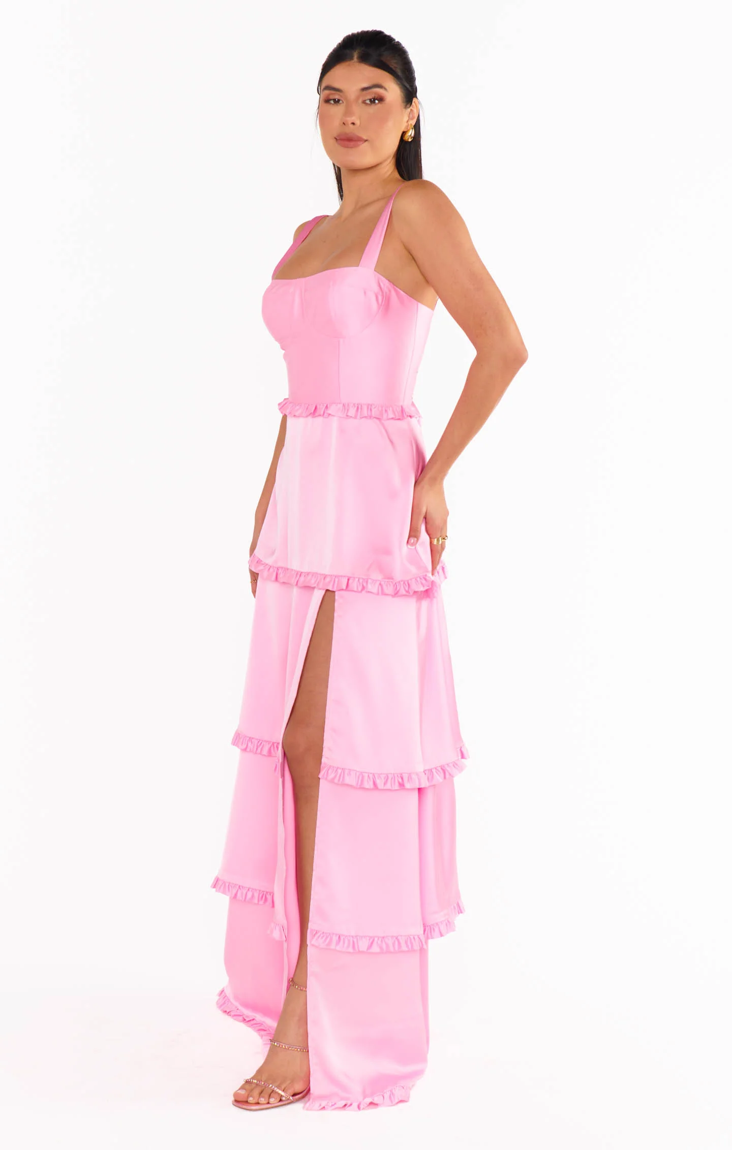 Lady Corset Dress ~ Pink Luxe Satin - Image 7