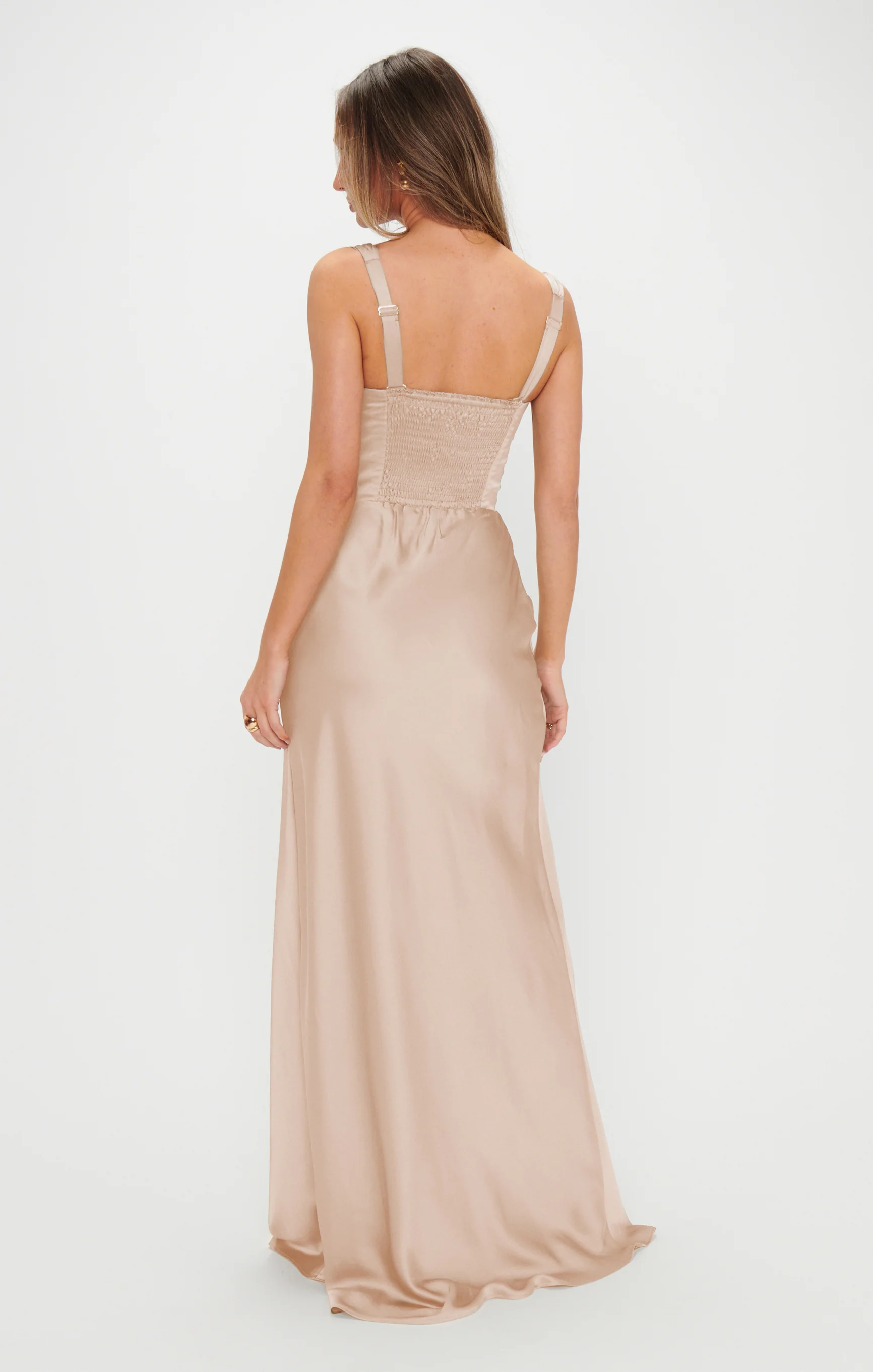 Lana Maxi Dress ~ Champagne Luxe Satin - Image 2