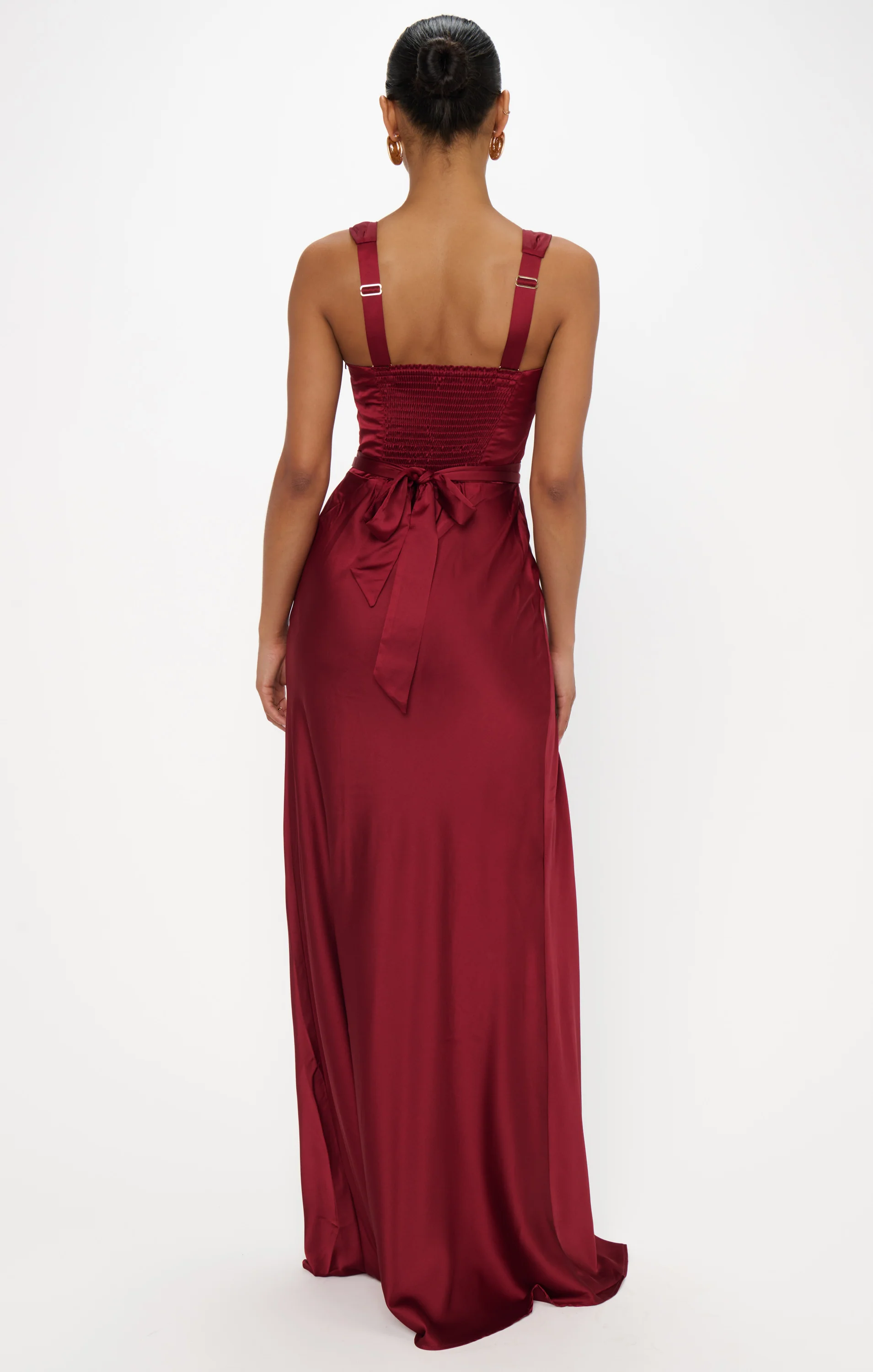 Lana Maxi Dress ~ Cranberry Luxe Satin - Image 2