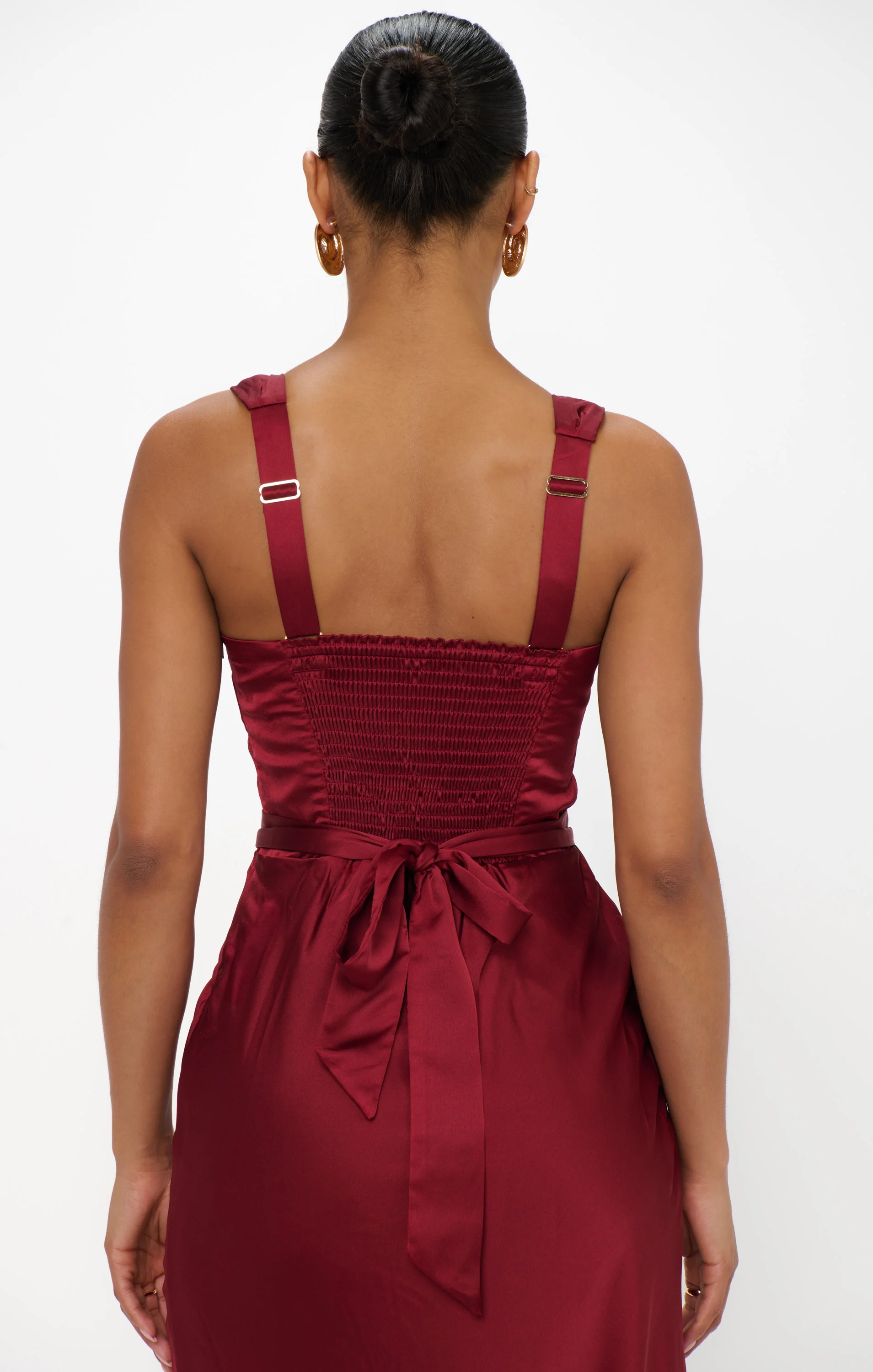 Lana Maxi Dress ~ Cranberry Luxe Satin - Image 5