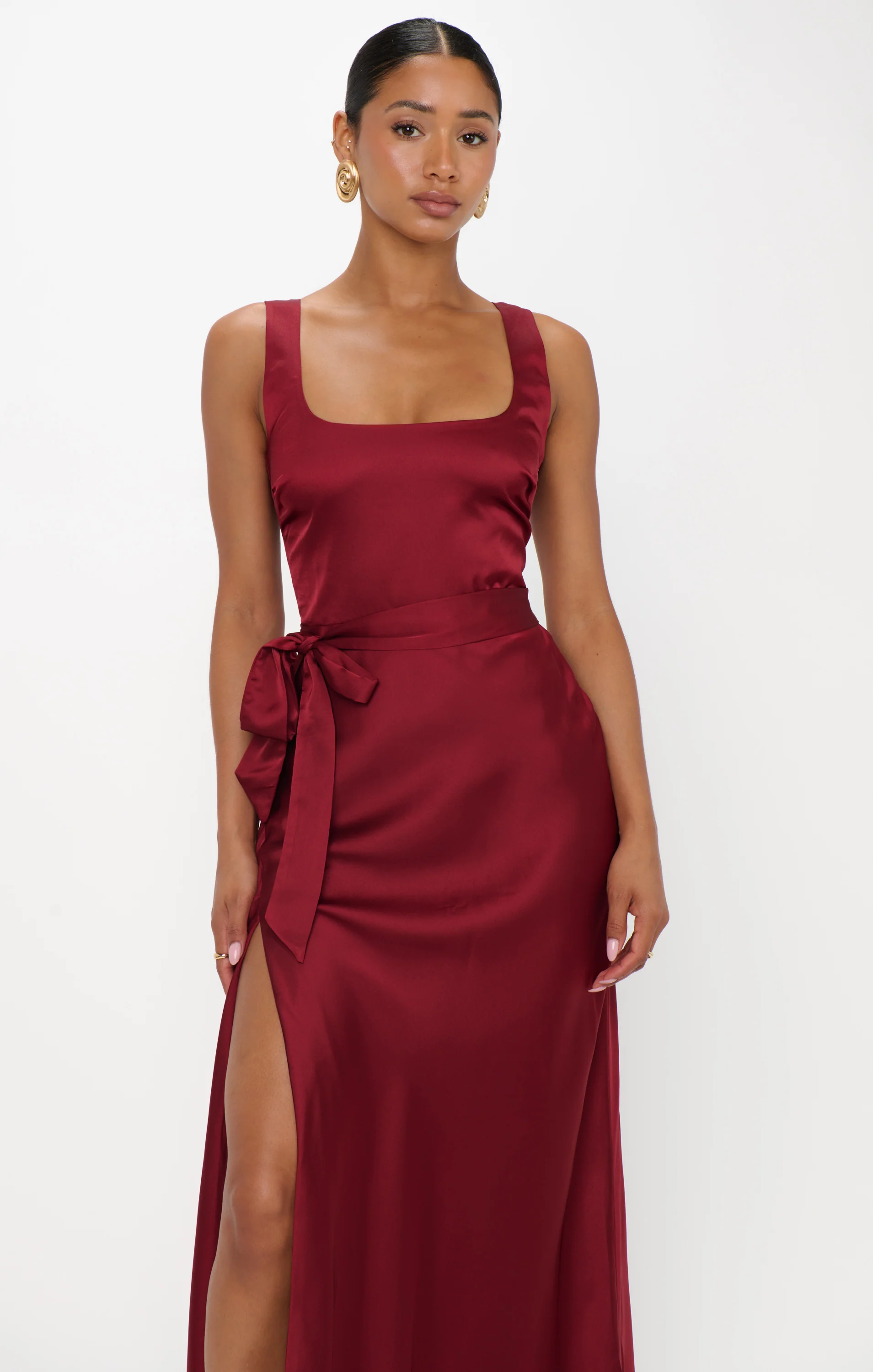 Lana Maxi Dress ~ Cranberry Luxe Satin - Image 6