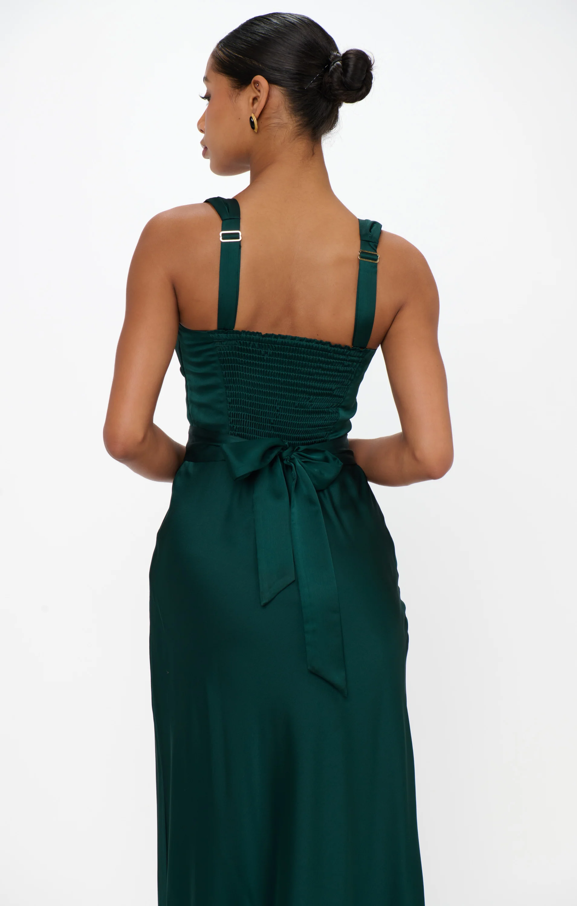 Lana Maxi Dress ~ Deep Emerald Luxe Satin - Image 6