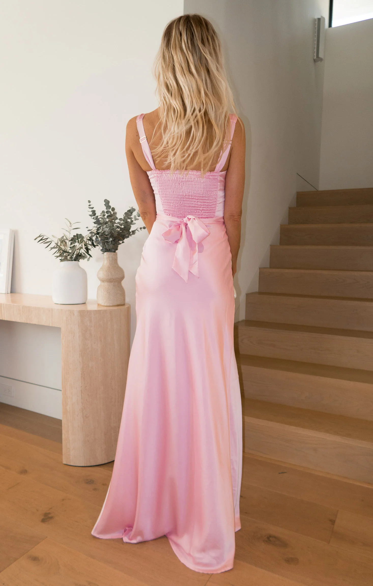 Lana Maxi Dress ~ Light Pink Luxe Satin - Image 2