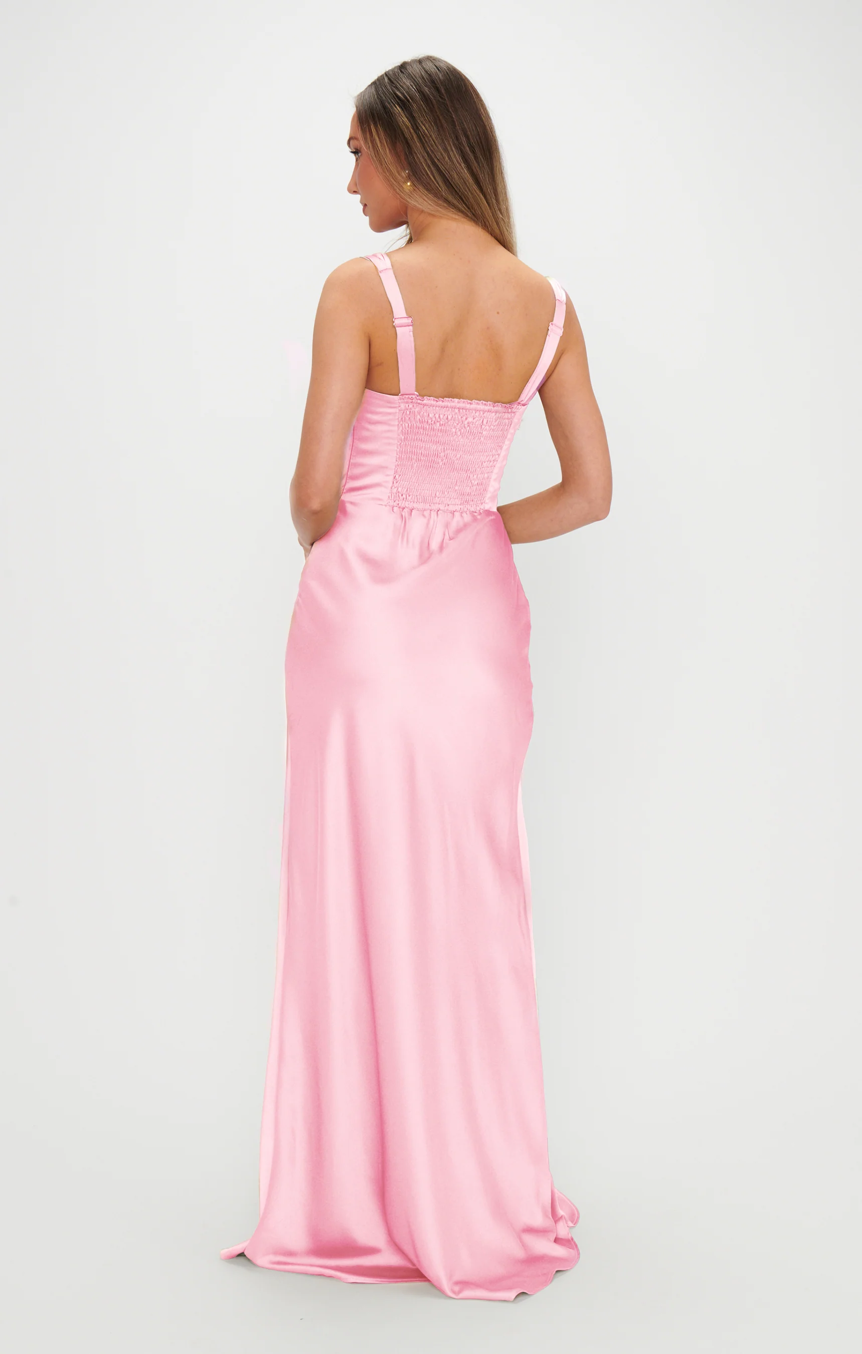 Lana Maxi Dress ~ Light Pink Luxe Satin - Image 5