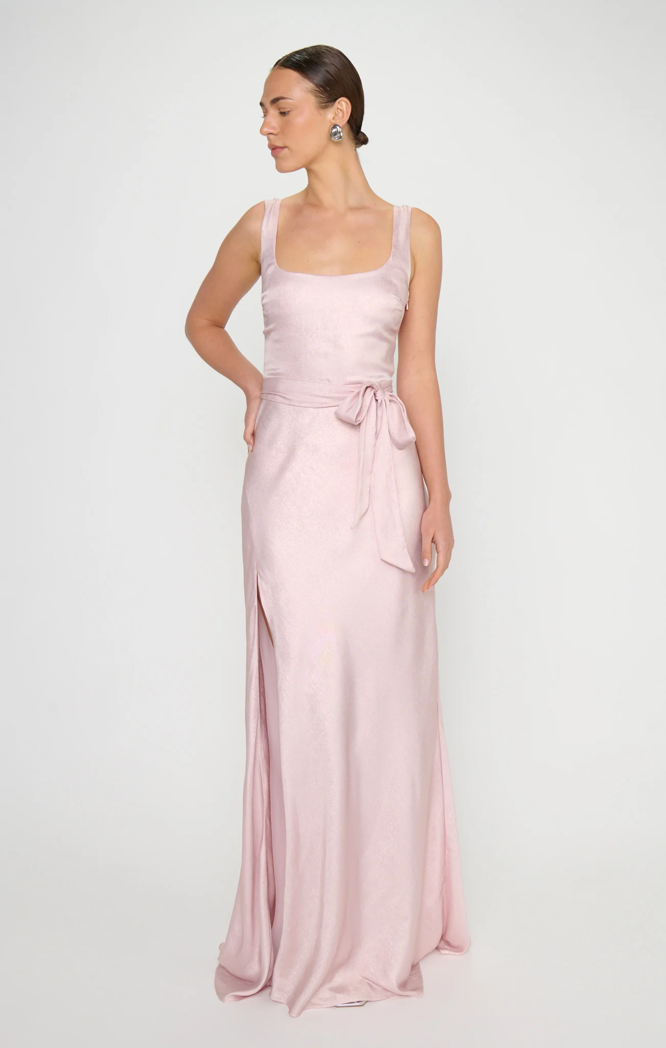 Lana Maxi Dress ~ Powder Pink Chrome - Image 3