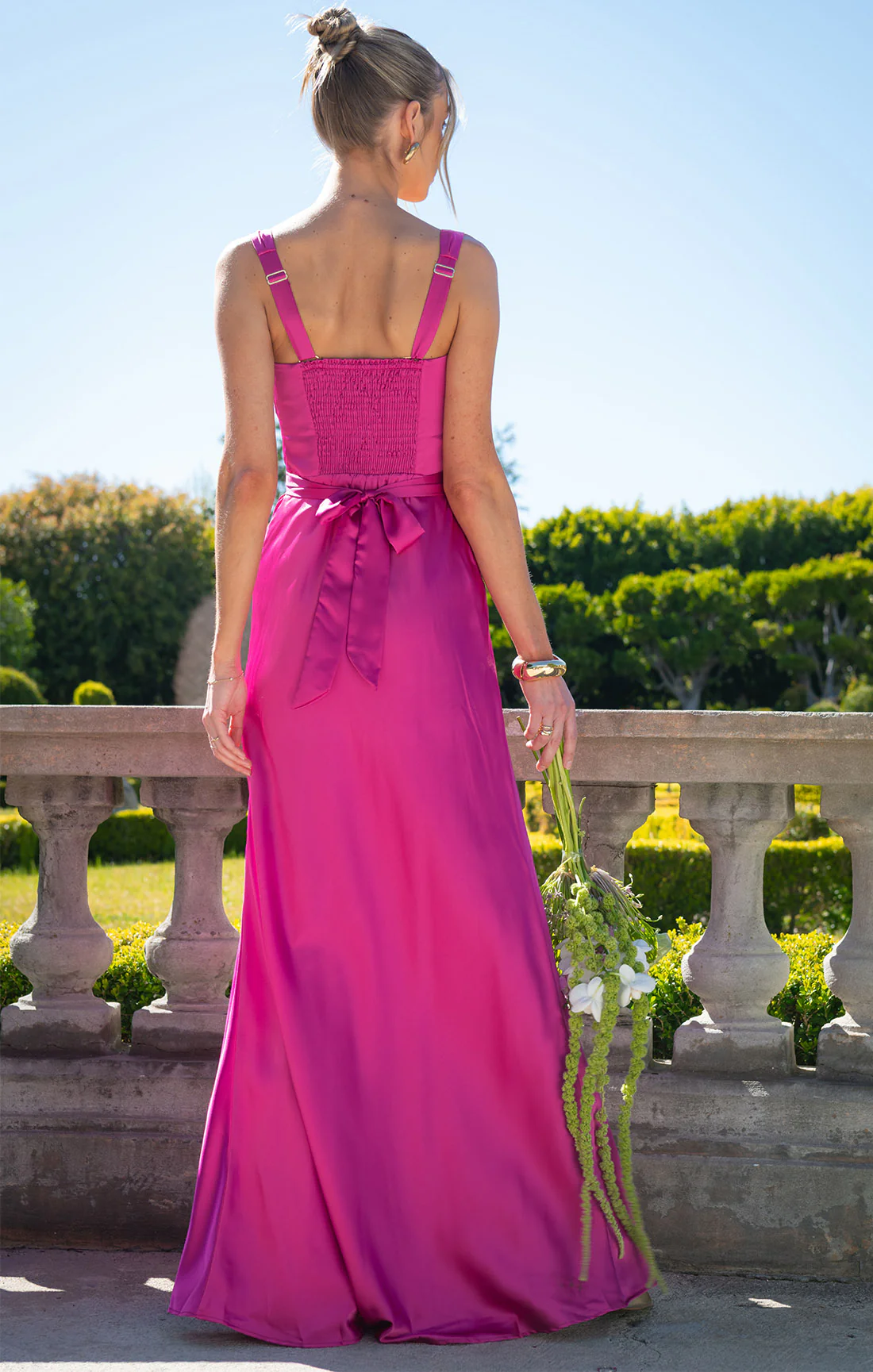 Lana Maxi Dress ~ Rich Magenta Luxe Satin - Image 3