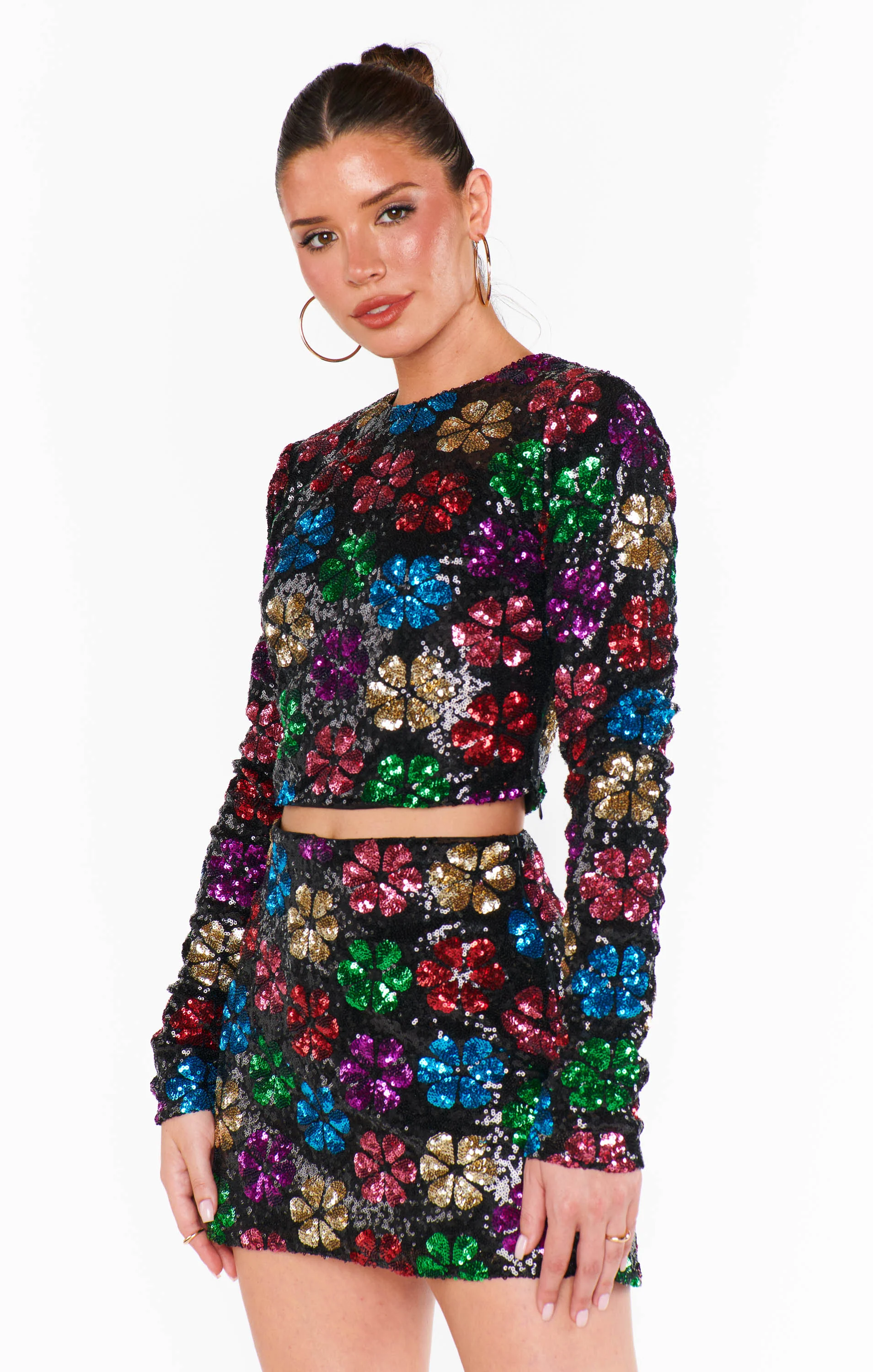Last Call Top ~ Flower Pop Multi Sequins - Image 5