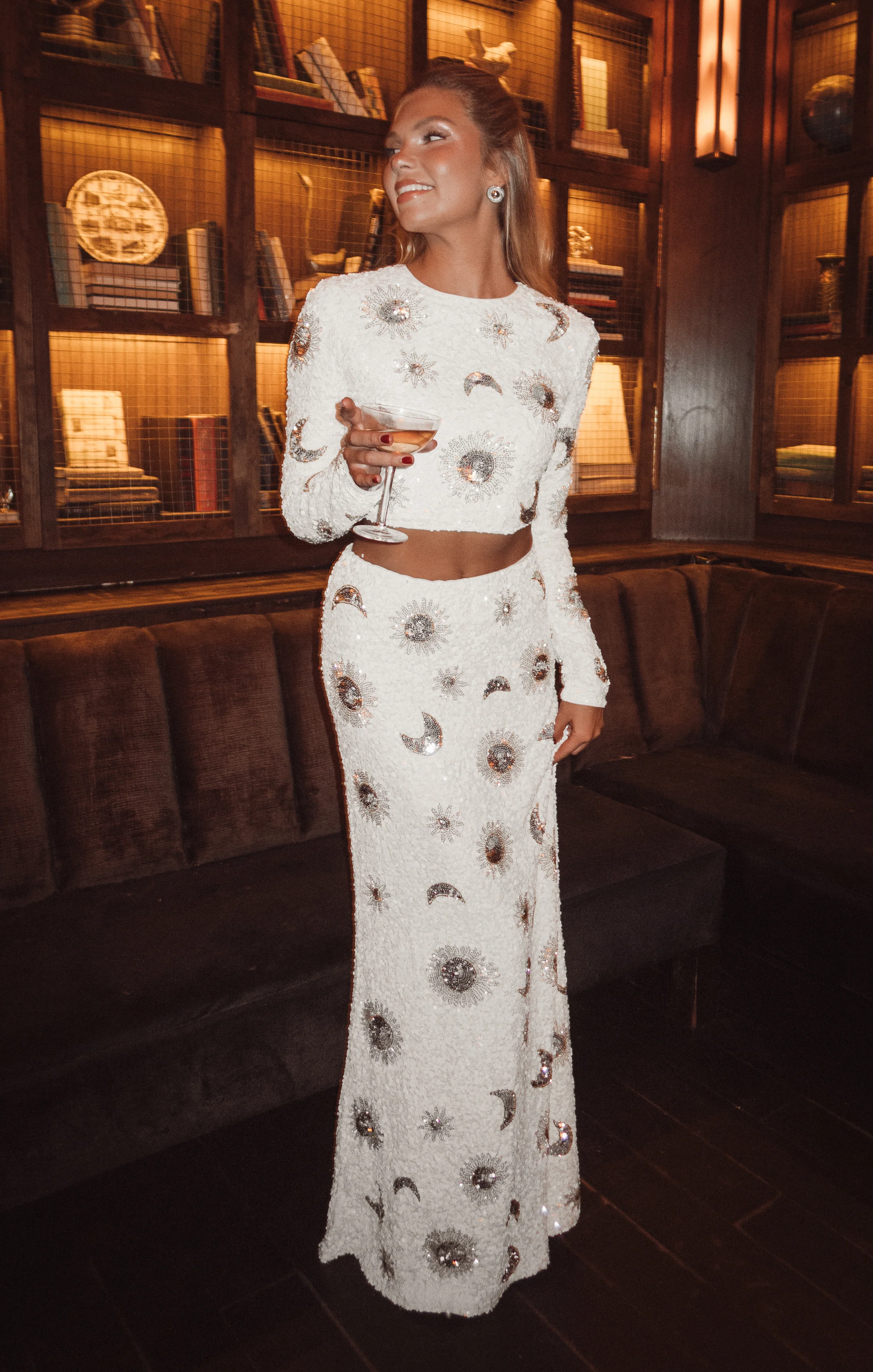 Last Call Top ~ White Celestial Sequins - Image 2