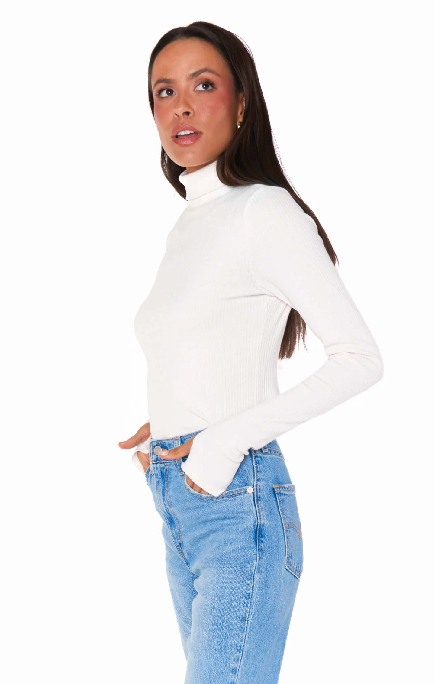 Layer Up Top ~ White Rib Knit - Image 4