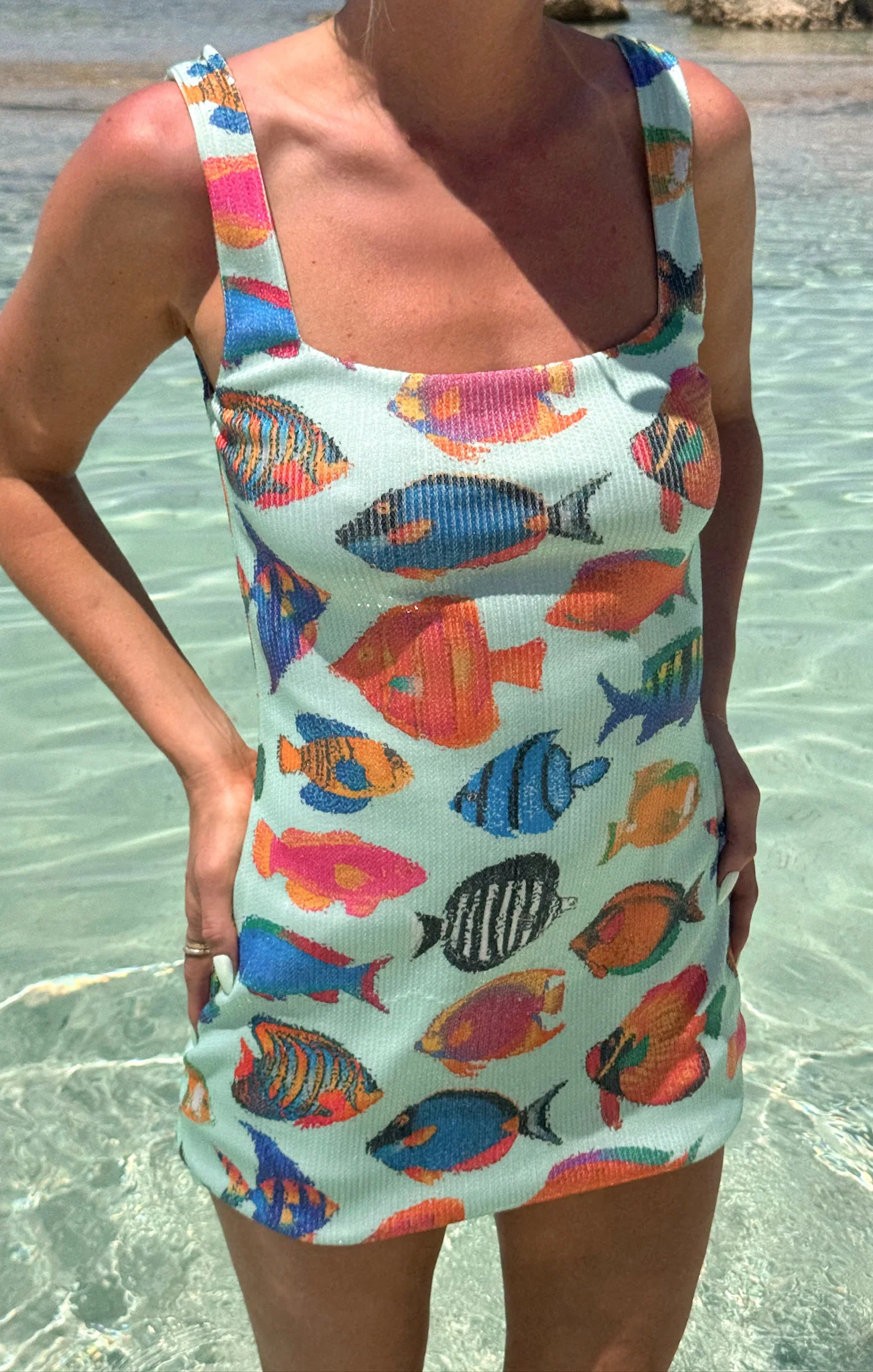 Lets Go Mini Dress ~ Rainbow Reef Sequins - Image 5