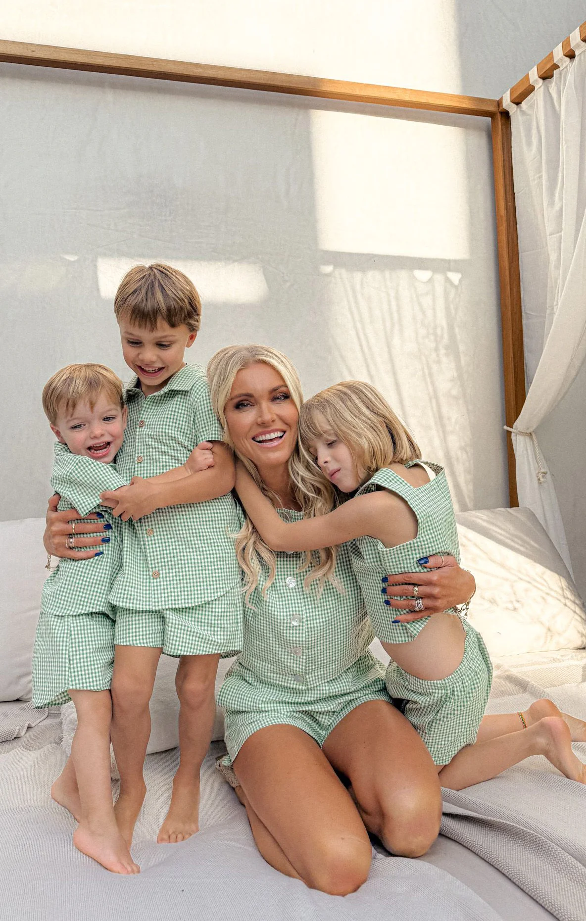Lil Button Up Shirt ~ Field Green Gingham - Image 2