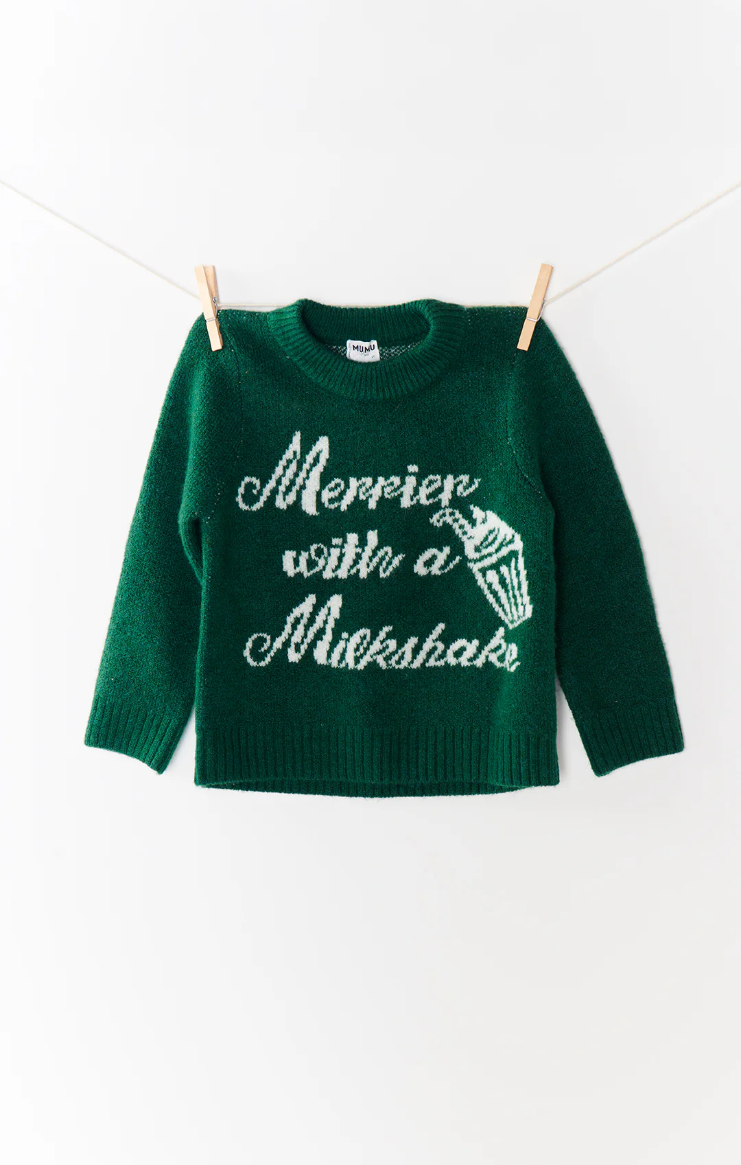 Lil Classic Crewneck Sweater ~ Milkshake Graphic Knit - Image 3