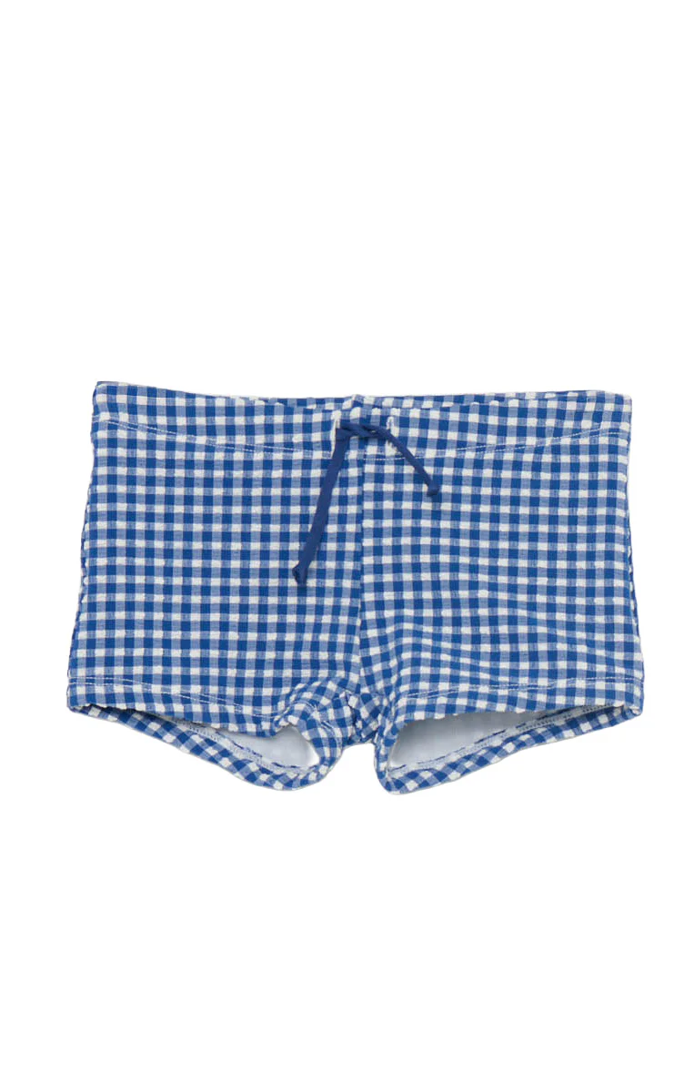 Lil Dude Shorts ~ Blueberry Gingham - Image 4