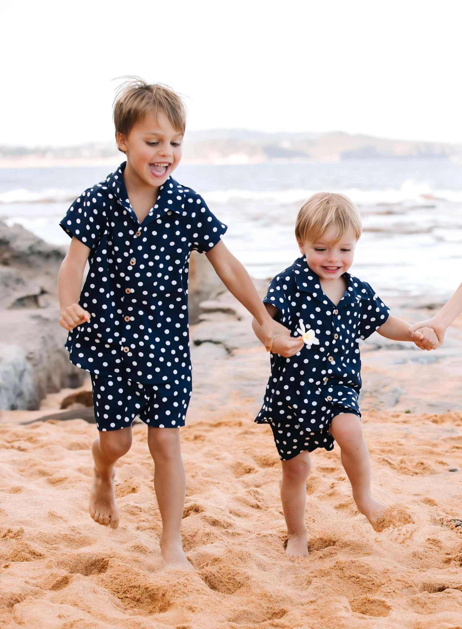 Lil Easy Shorts ~ Navy Polka Dot - Image 4