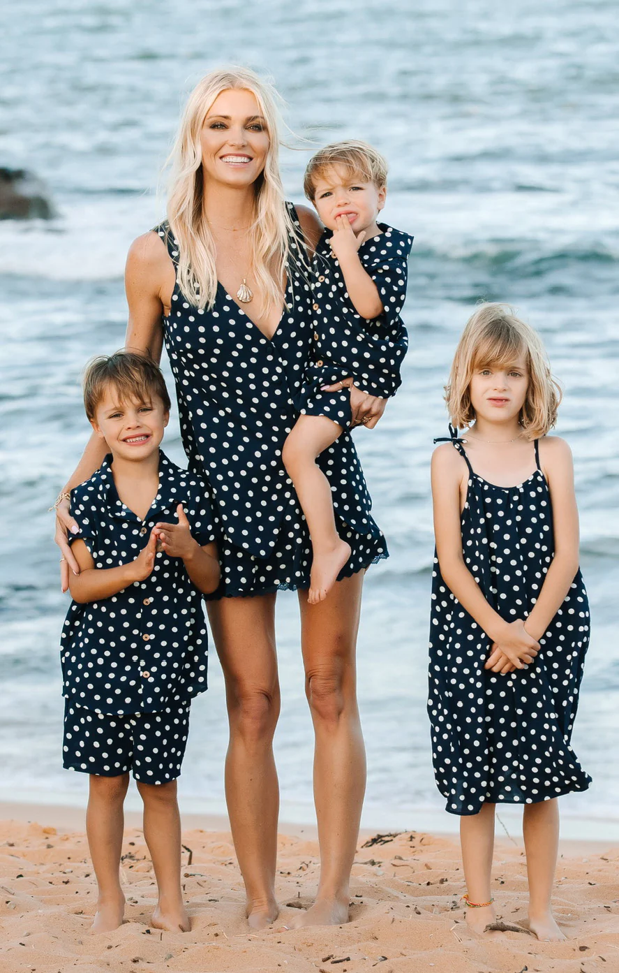 Lil Easy Shorts ~ Navy Polka Dot - Image 7